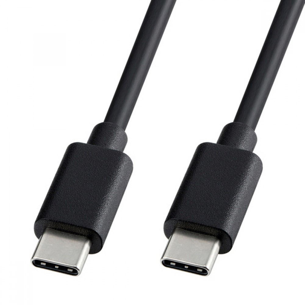 Két fekete USB-C kábel fehér háttéren.