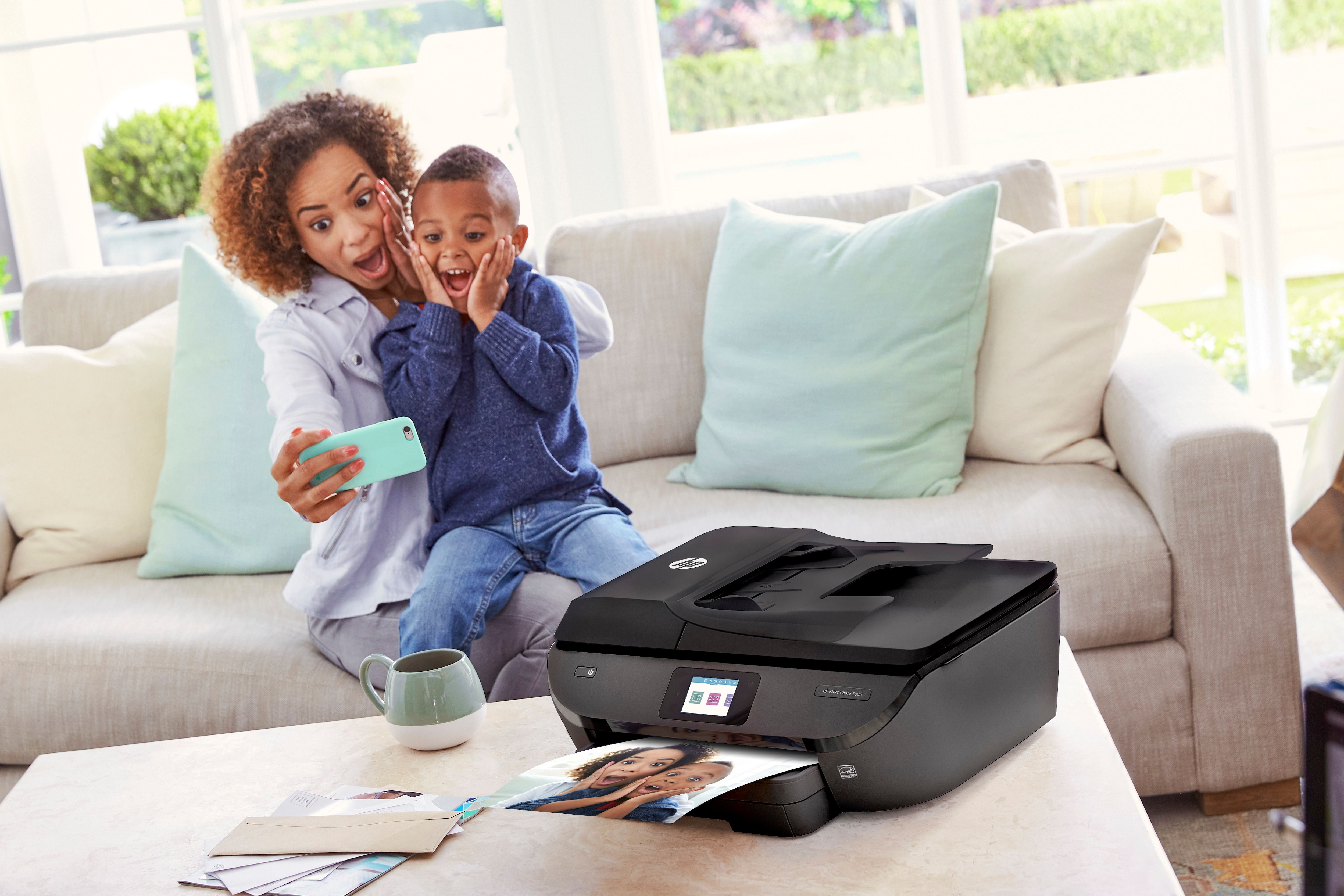 HP ENVY Photo Multifunktionsdrucker Netzwerkfähig Ink) 4-in-1 Inkjet Thermal (Instant 7830 WLAN