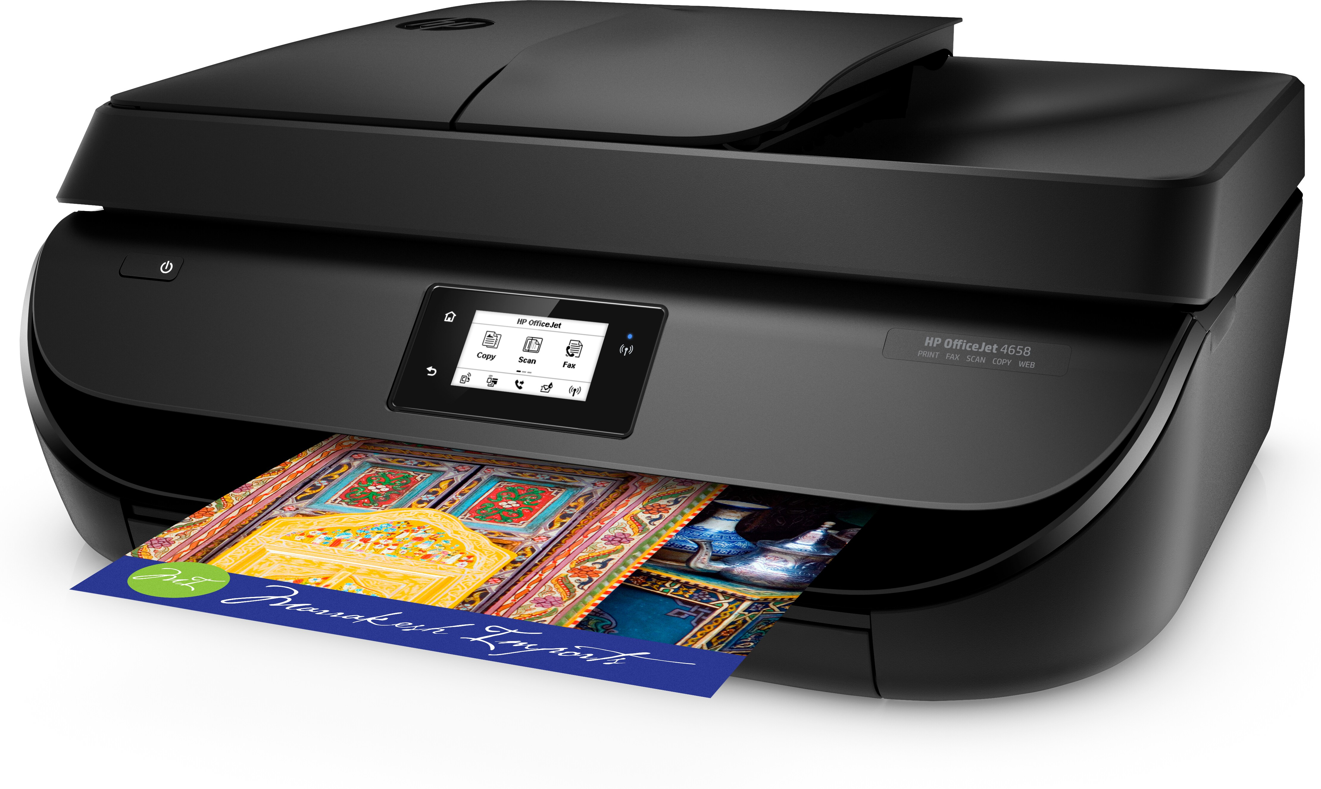 Impresora multifunción - HP OfficeJet 4658, WiFi, ePrint, Negro