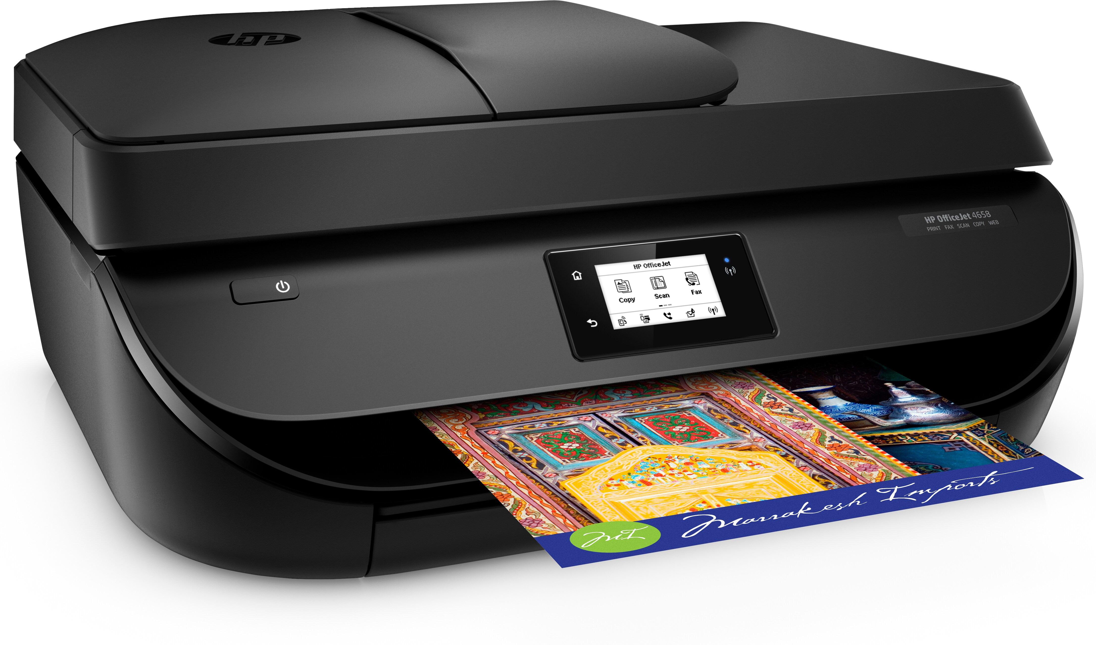 Impresora multifunción - HP OfficeJet 4658, WiFi, ePrint, Negro