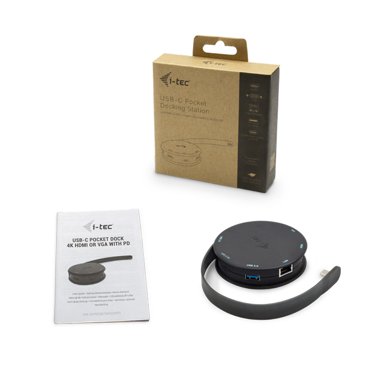 I-TEC C31POCKET4KDOCKPD Dockingstation, Schwarz