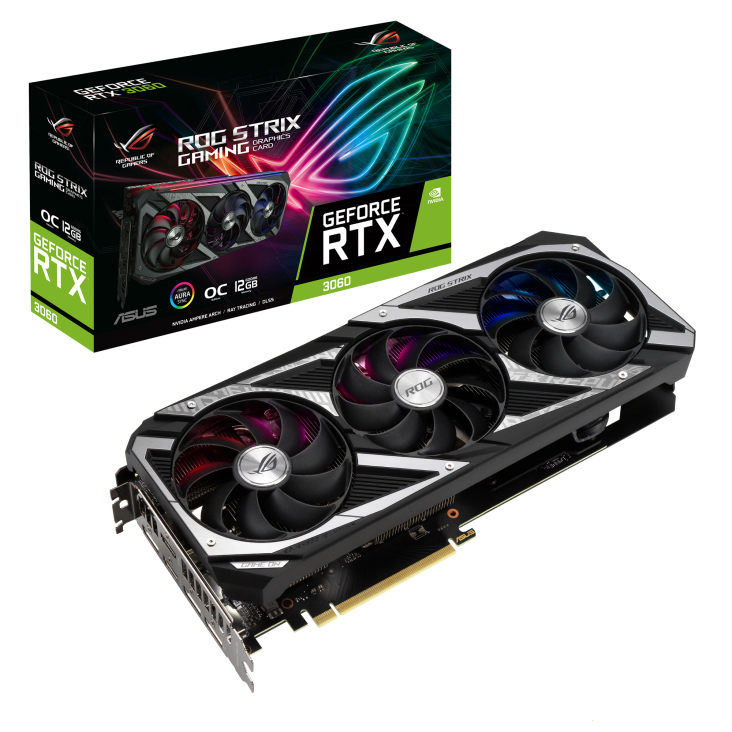 ASUS GeForce RTX™ 3060 ROG Strix OC Gaming 12GB (90YV0GC2-M0NA00) (NVIDIA, Grafikkarte)