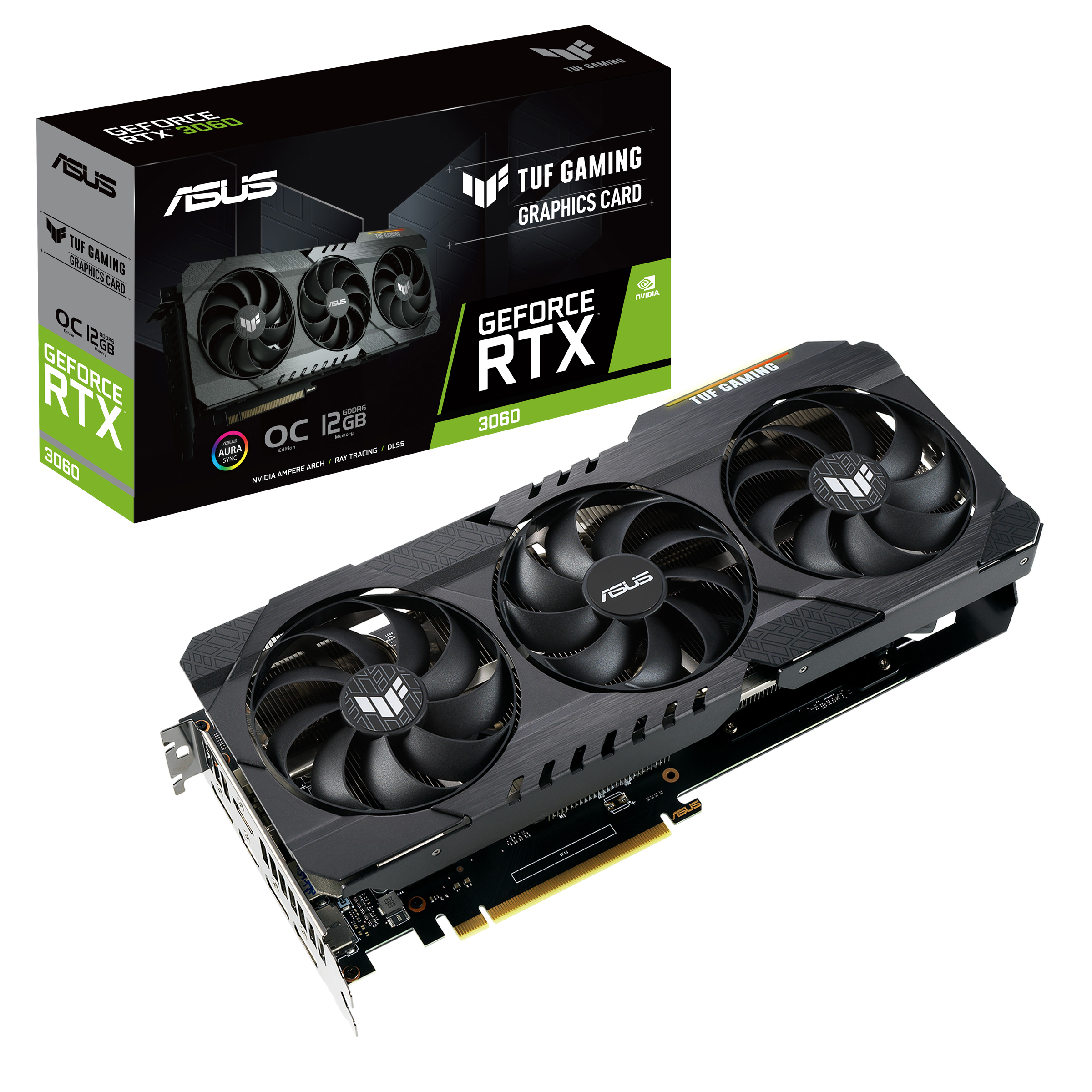 ASUS GeForce RTX™ 3060 TUF (90YV0GC0-M0NA00) OC (NVIDIA, 12GB Grafikkarte) Gaming