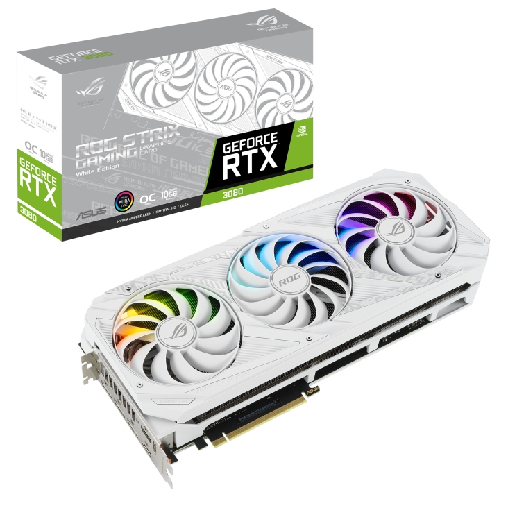 ASUS GeForce RTX™ 3080 ROG Strix Gaming OC White 10GB (90YV0FA5-M0NM00) (NVIDIA, Grafikkarte)