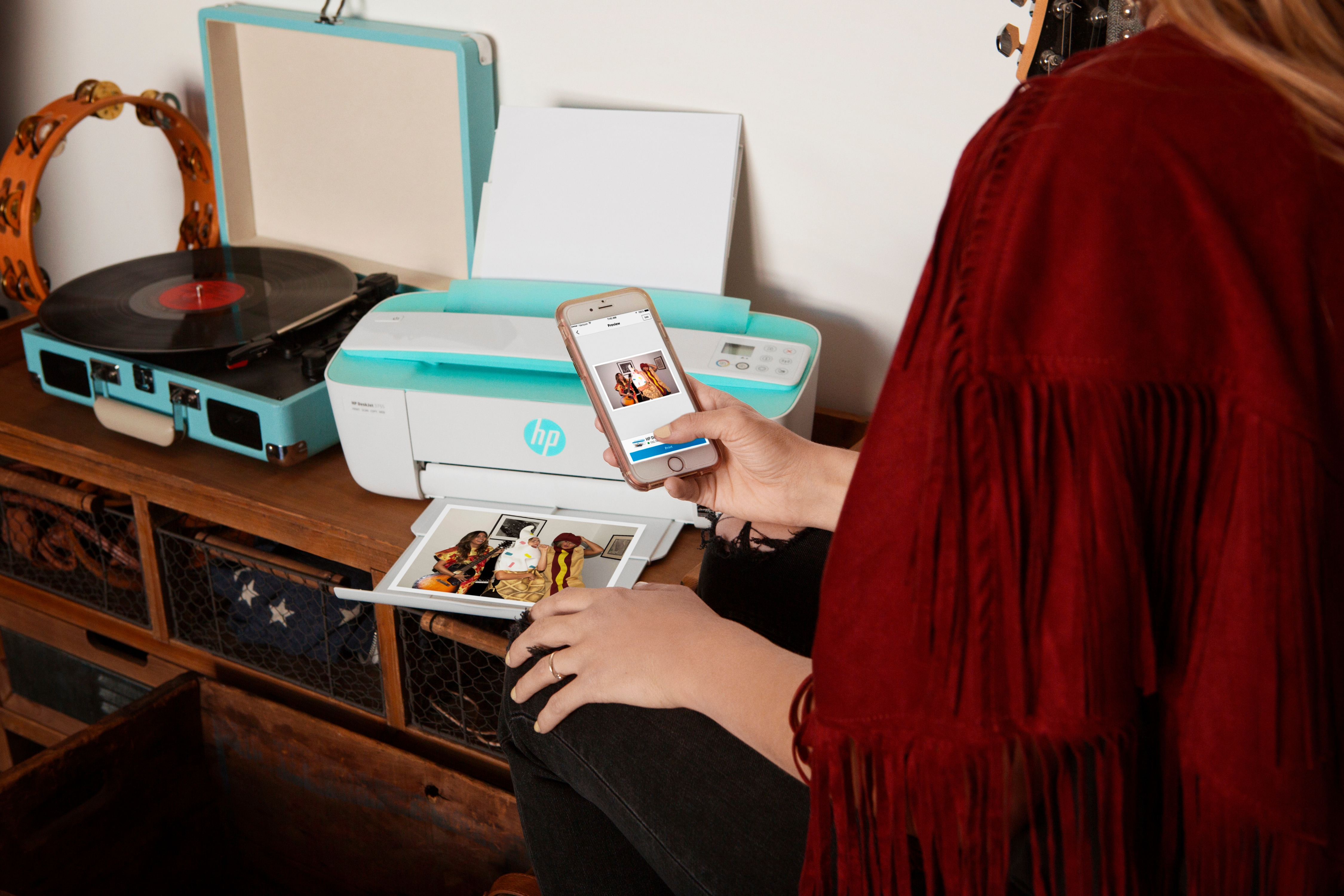 Impresora multifunción - HP Deskjet 3764, Color, 19 ppm, WiFi, USB, Compatible con HP Instant Ink