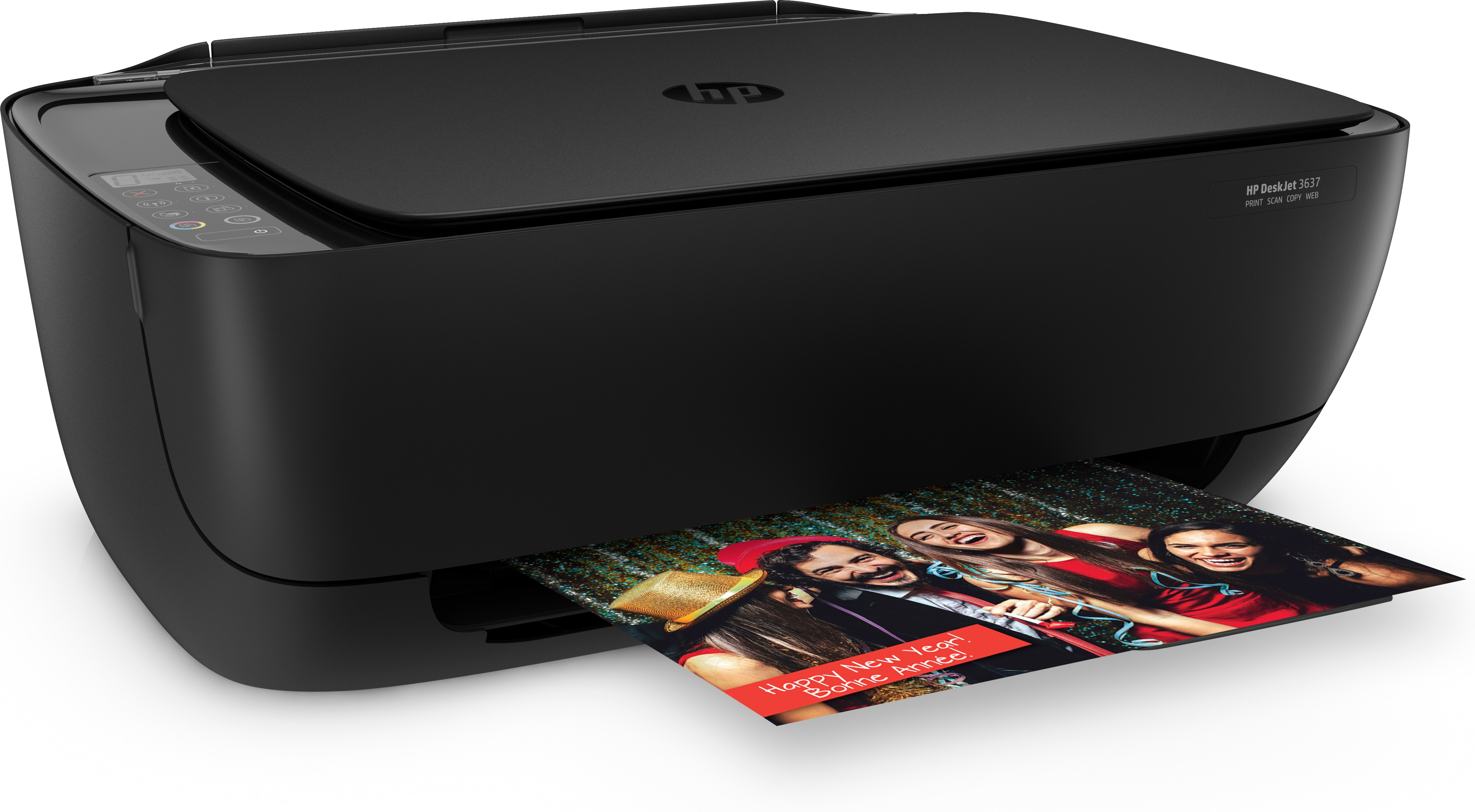 Impresora Multifunción - HP DeskJet 3637, Impresión, copia, escaner, WiFi, USB