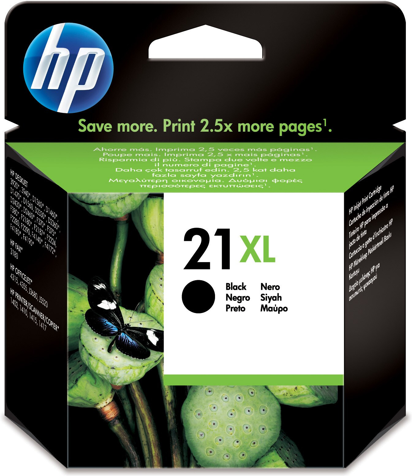 Cartucho de tinta - HP 21XL, Negro