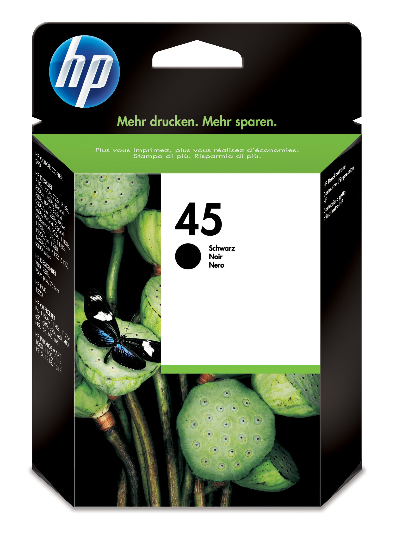 Cartucho de tinta - HP 45, Negro