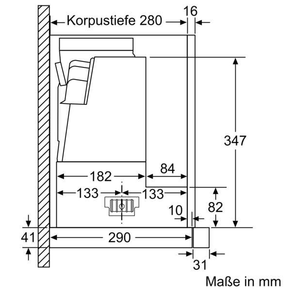 (598 LI67SA271, SIEMENS 290 Dunstabzugshaube mm breit, mm tief)