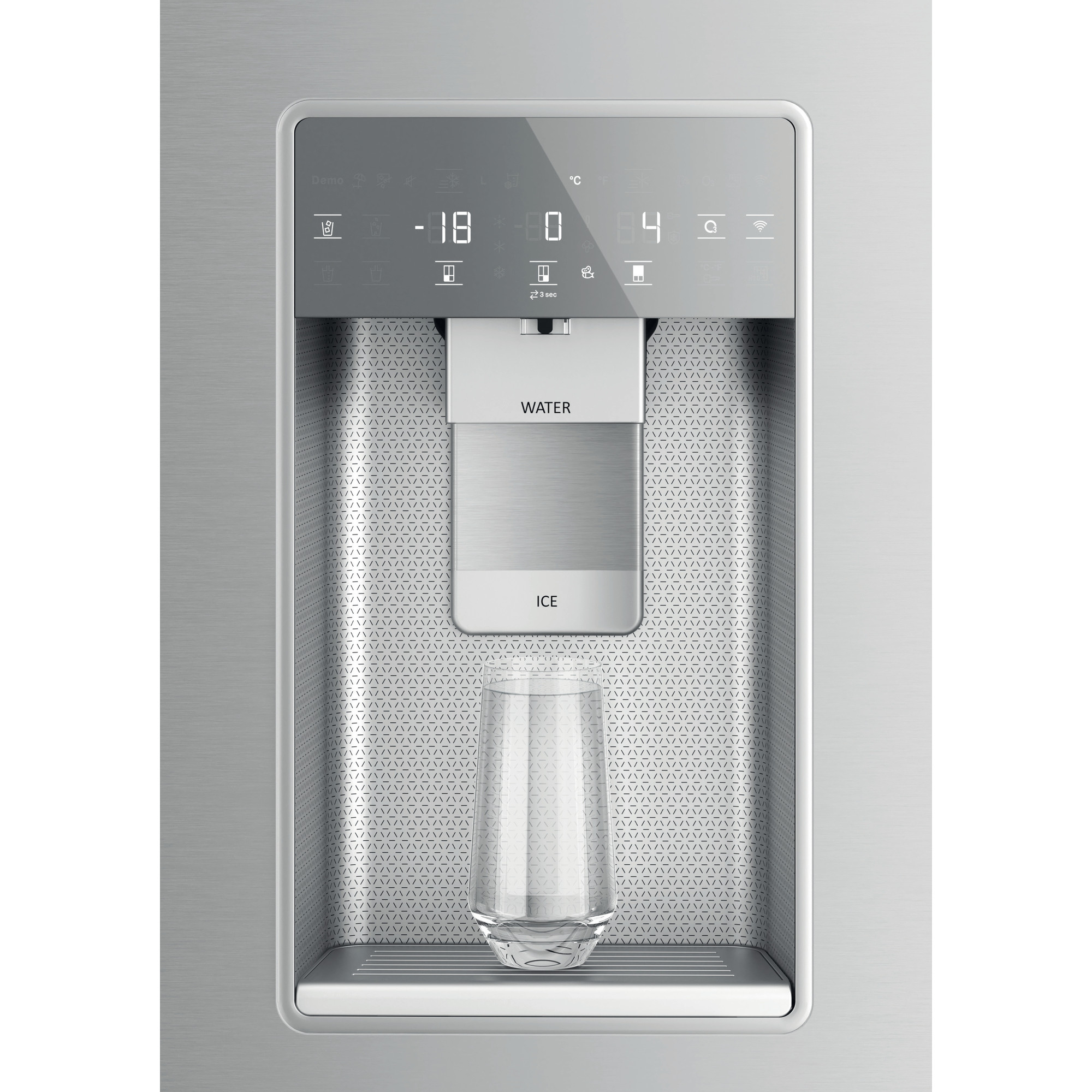 BAUKNECHT BQ9I MO1L Kühlgefrierkombination French Door (592 l, F, 1876 mm hoch, Edelstahloptik)