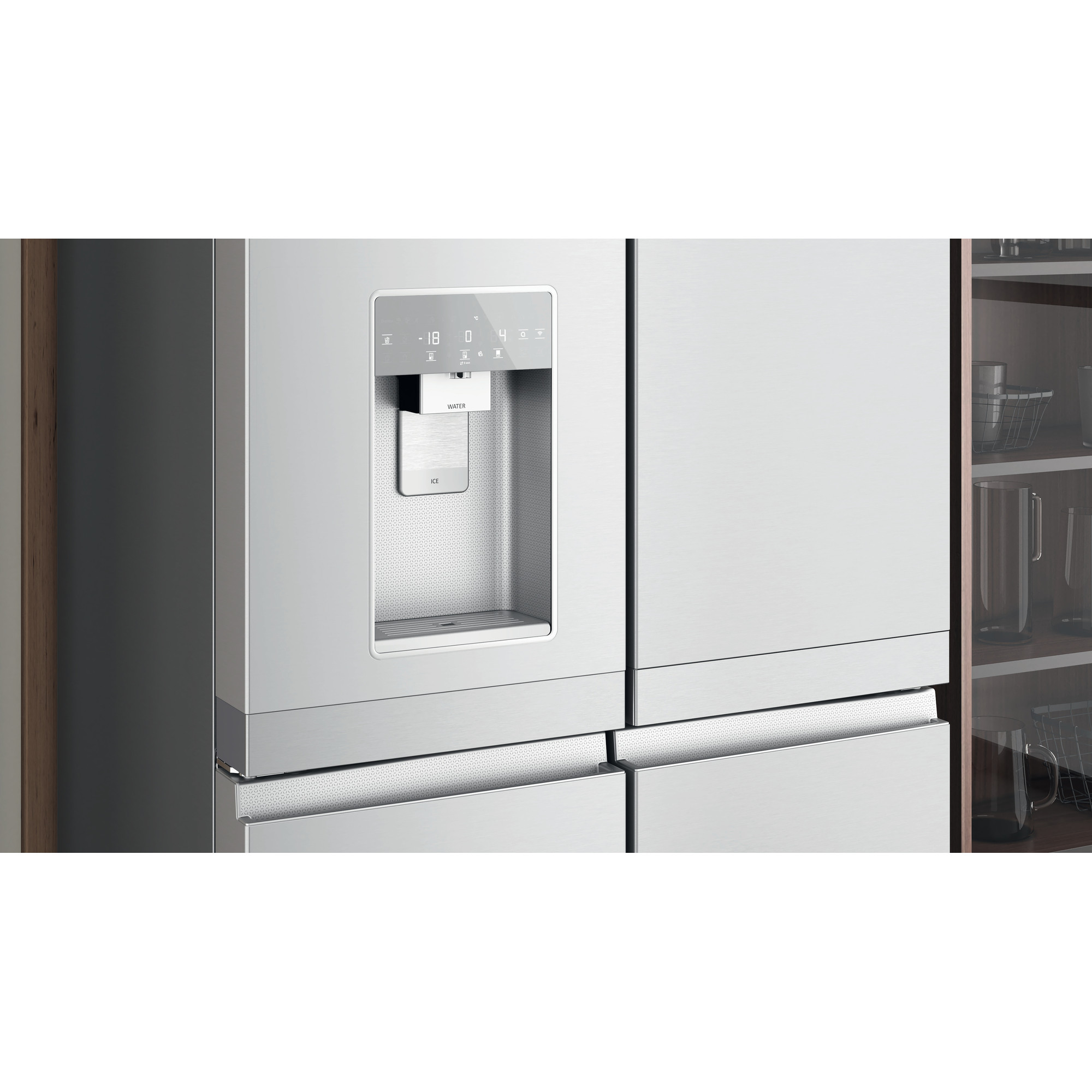 BAUKNECHT BQ9I MO1L Kühlgefrierkombination French Door (592 l, F, 1876 mm hoch, Edelstahloptik)