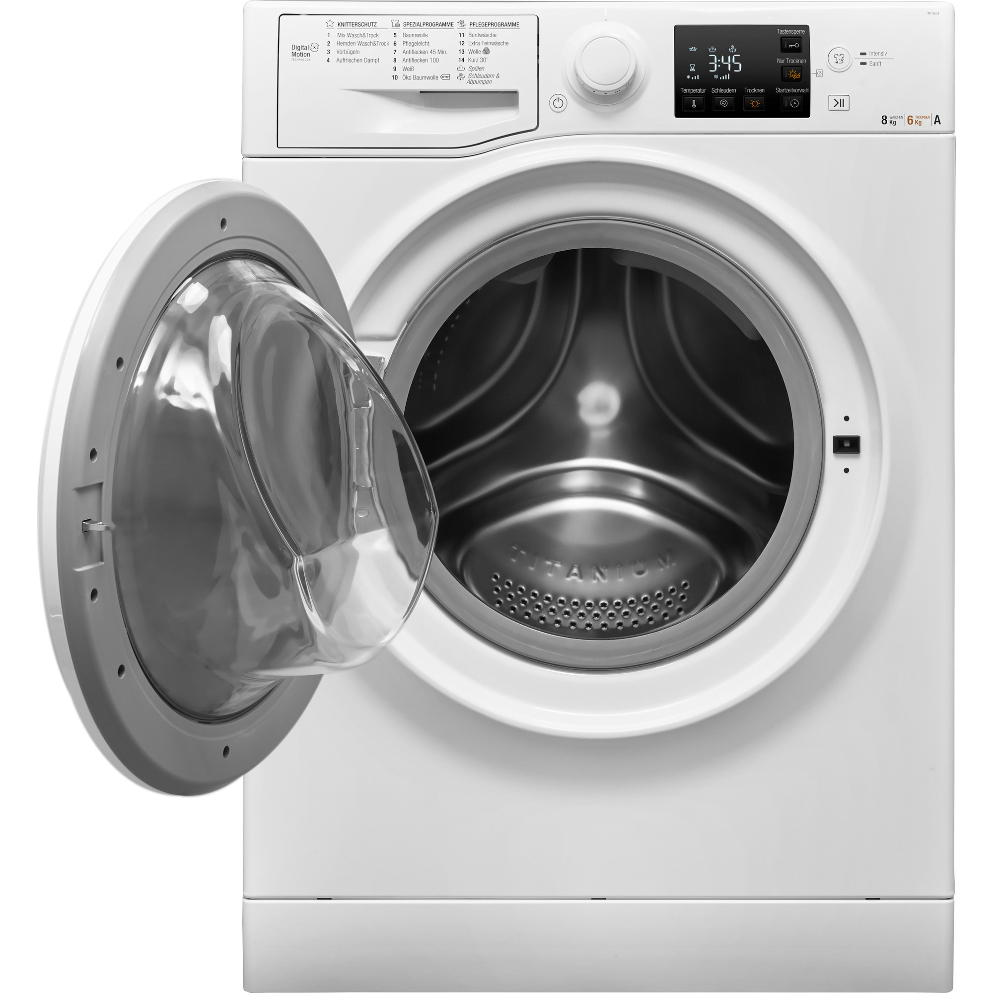 BAUKNECHT WT 86G4 DE N Waschtrockner (8 kg / 6 kg, 1351 U/Min.)