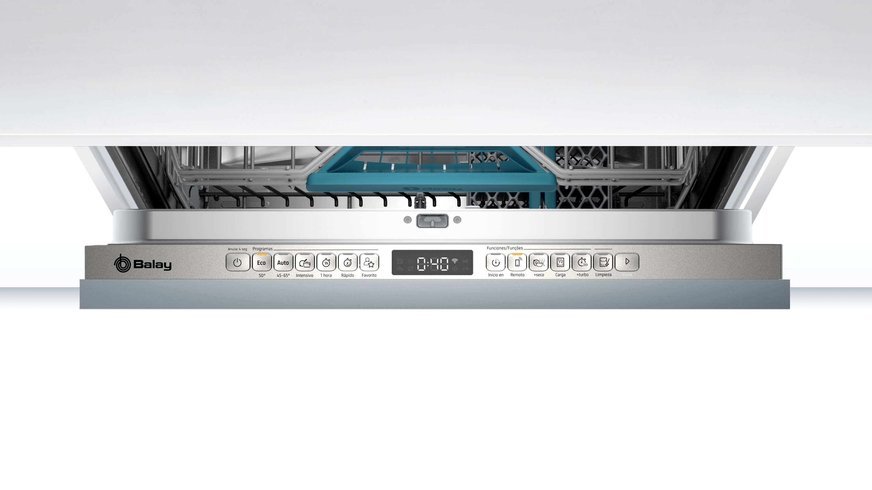 Lavavajillas integrable - Balay 3VF6630SA, 13 servicios, 5 programas, 60cm, Sistema AquaSafe, Inox