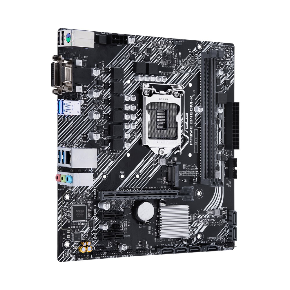 ASUS Prime B460M-K Intel LGA1200 DDR4 64GB Ram Desteği Anakart Siyah