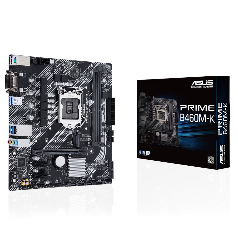 ASUS Prime B460M-K Intel LGA1200 DDR4 64GB Ram Desteği Anakart Siyah