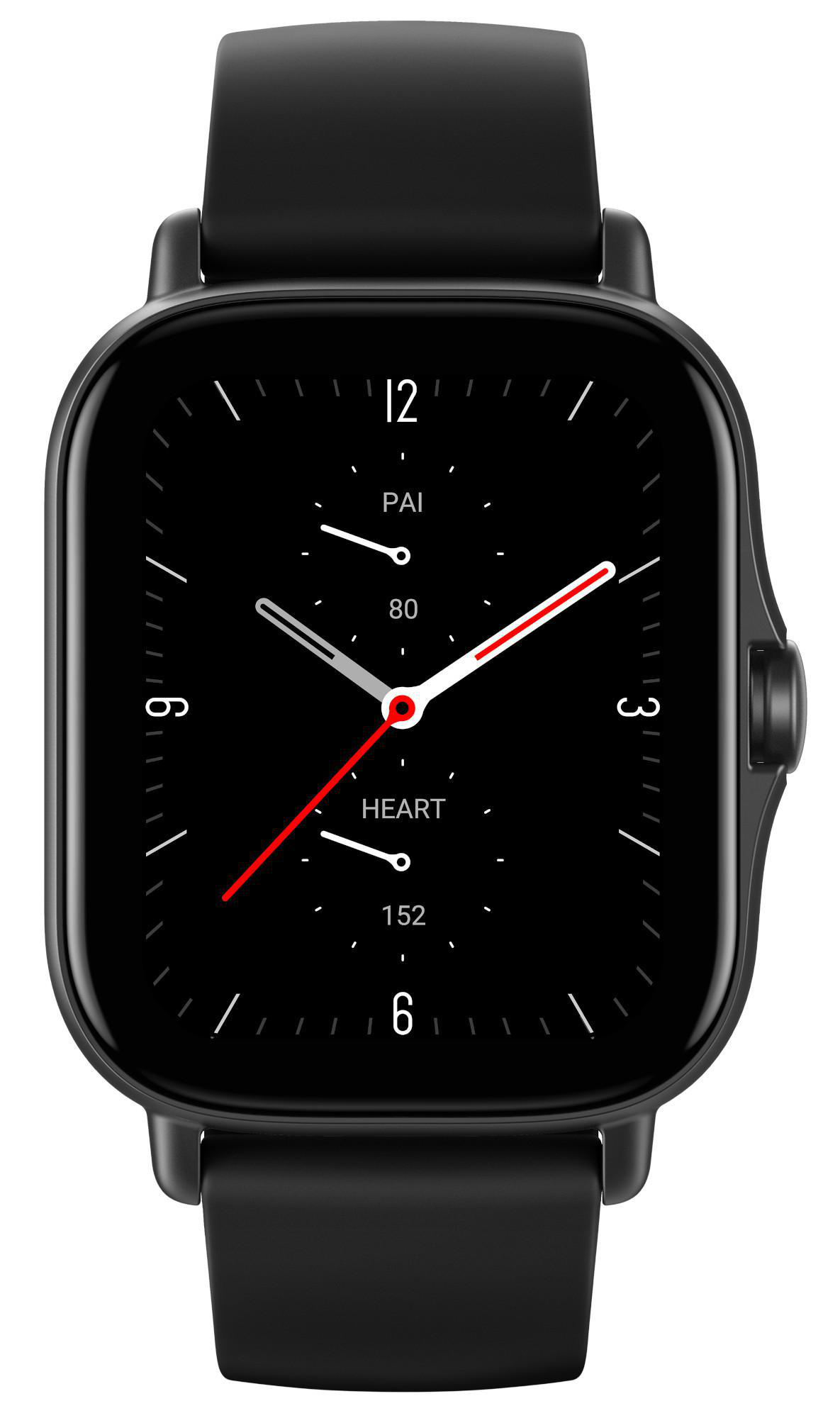 AMAZFIT GTS 2E, Smartwatch, 75 mm + 100 mm, Midnight Black