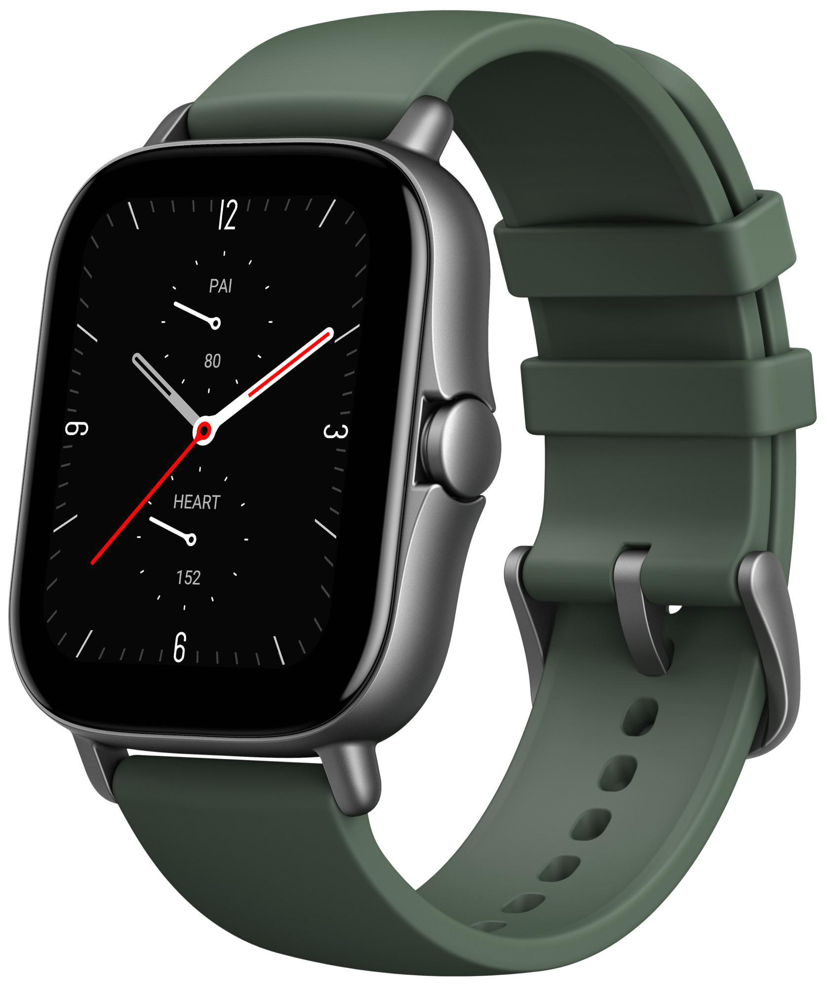 AMAZFIT GTS 2E, Smartwatch, 75 mm + 100 mm, Moss Green