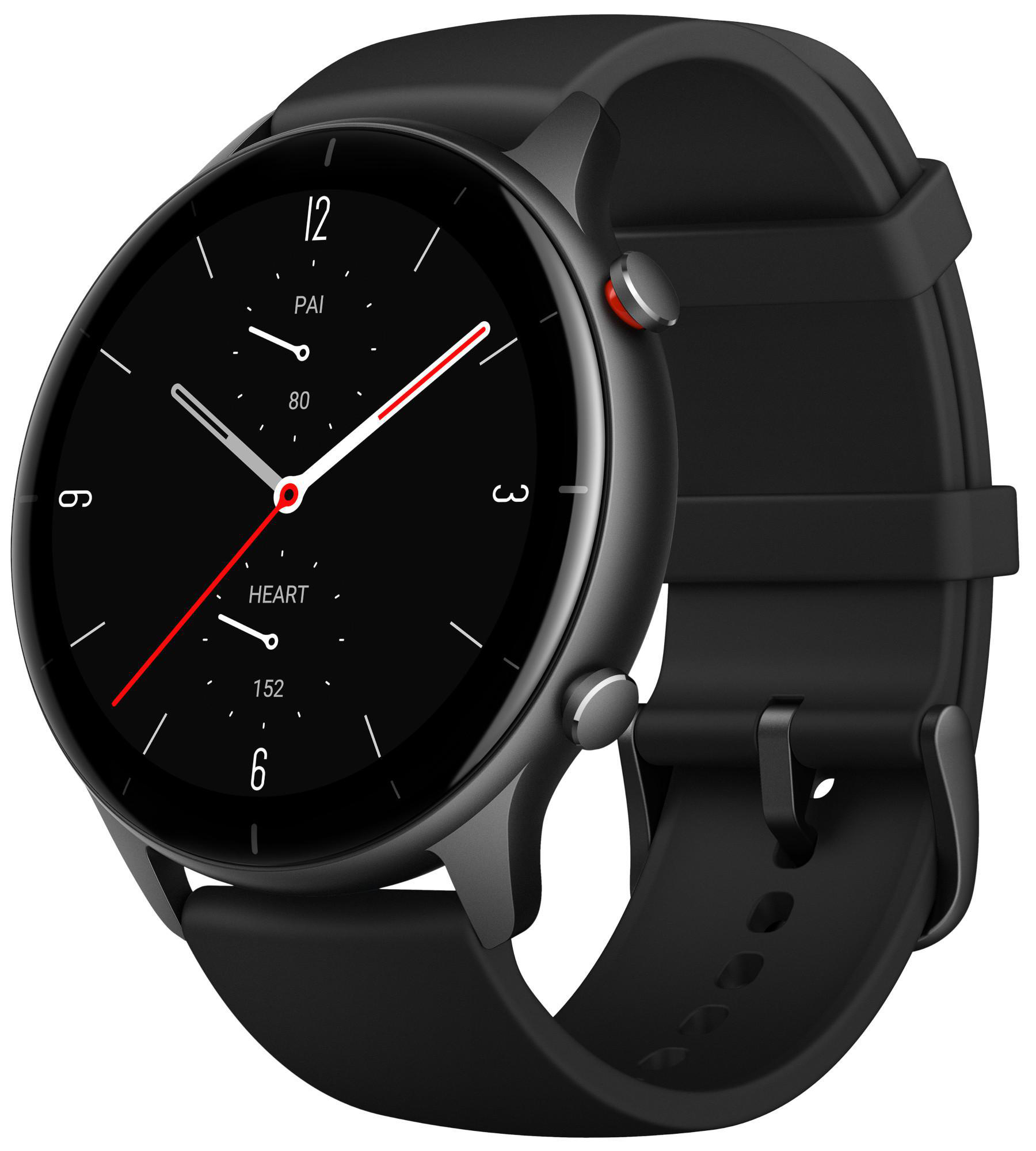 AMAZFIT GTR 2E, Smartwatch, 75 mm + 100 mm, Obsidian Black