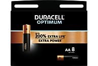 DURACELL Optimum Alkaline-AA-batterijen 8 Stuks