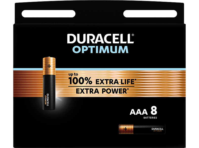 Duracell Optimum Alkaline-aaa-batterijen 8 Stuks afbeelding