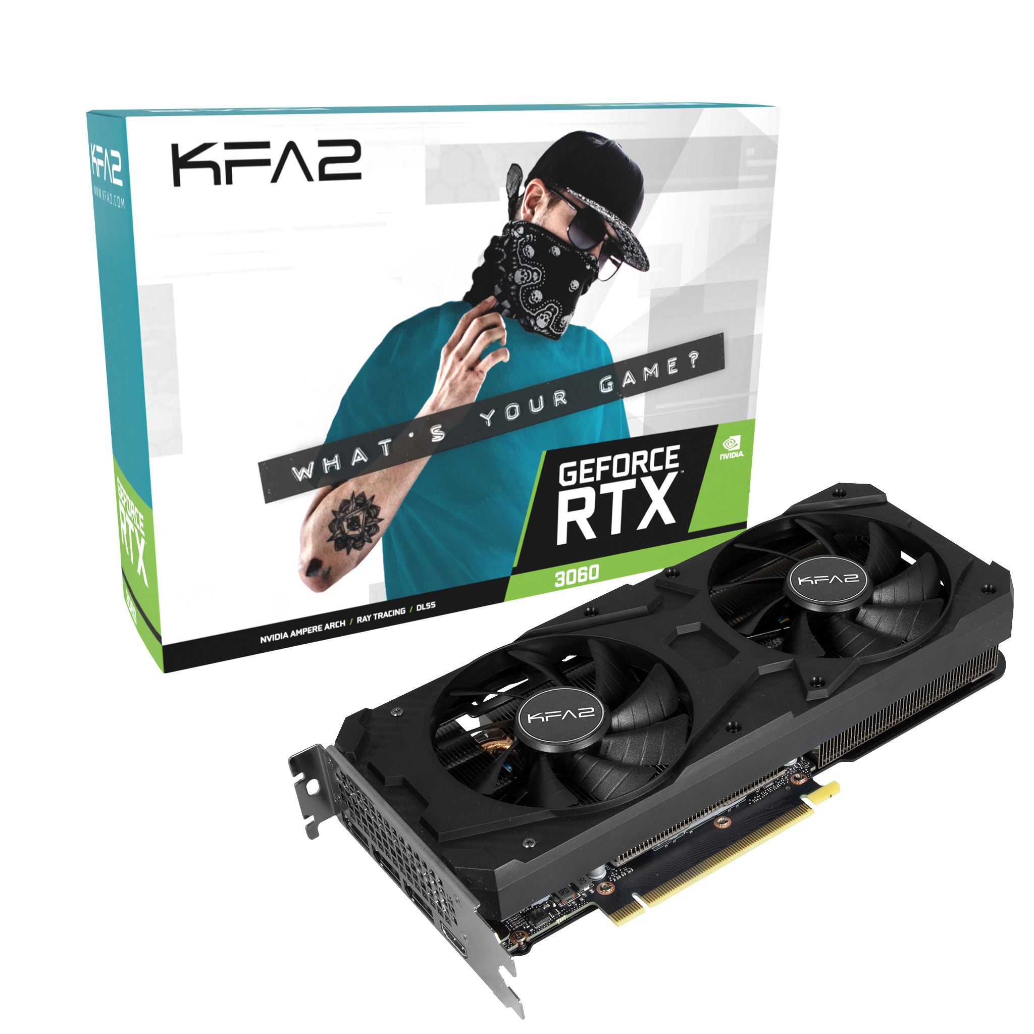 KFA2 GeForce RTX™ 3060 1-Click OC 12GB (36NOL7MD1VOK) (NVIDIA, Grafikkarte)