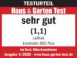 Test Siegel: sehr gut, für Waschmaschine.