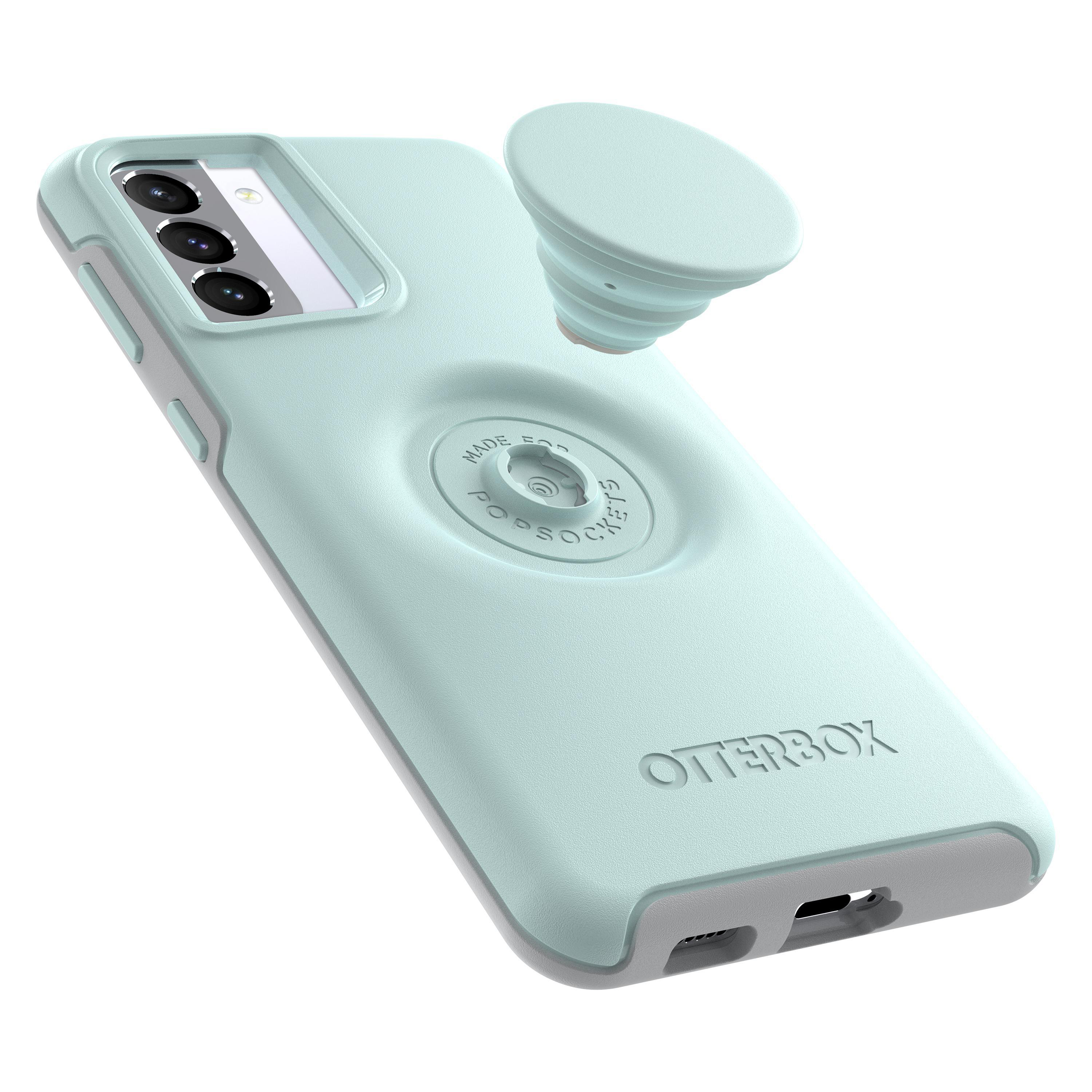 OTTERBOX Otter + Pop Symmetry, Backcover, Samsung, Galaxy S21+, Wasserblau
