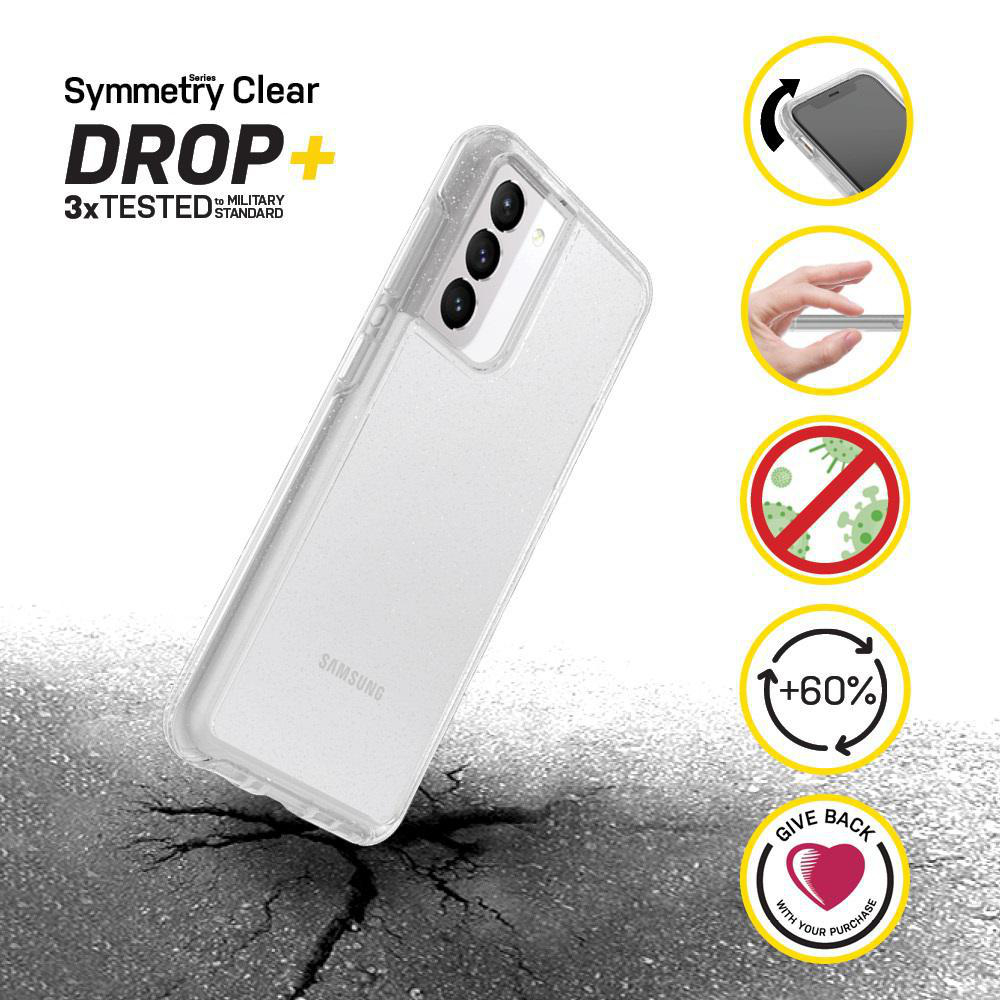 OTTERBOX Symmetry Transparent, Backcover, Samsung, Galaxy S21+, Transparent/Sternenstaub