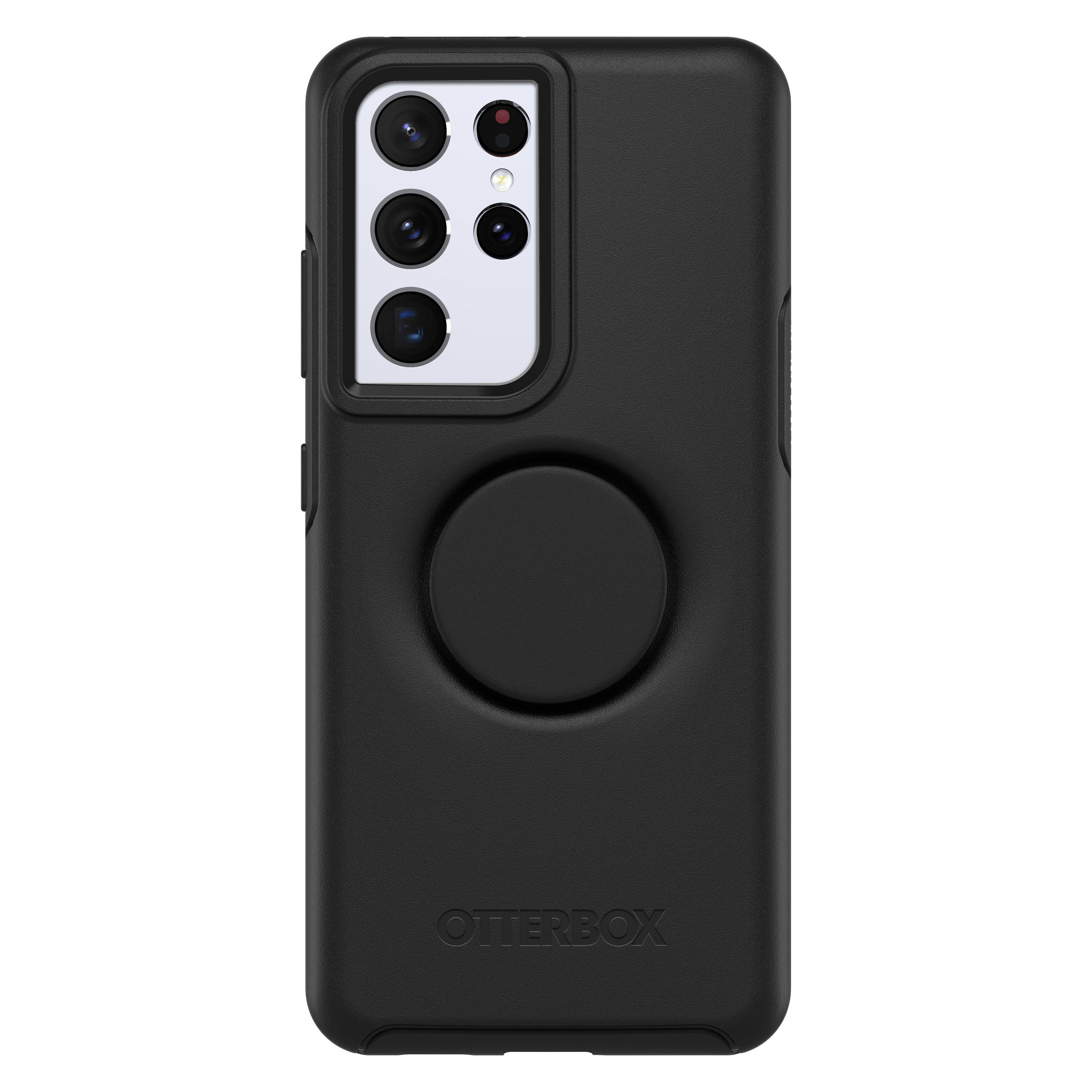 OTTERBOX Otter + Pop Symmetry, Backcover, Samsung, Galaxy S21 Ultra, Schwarz