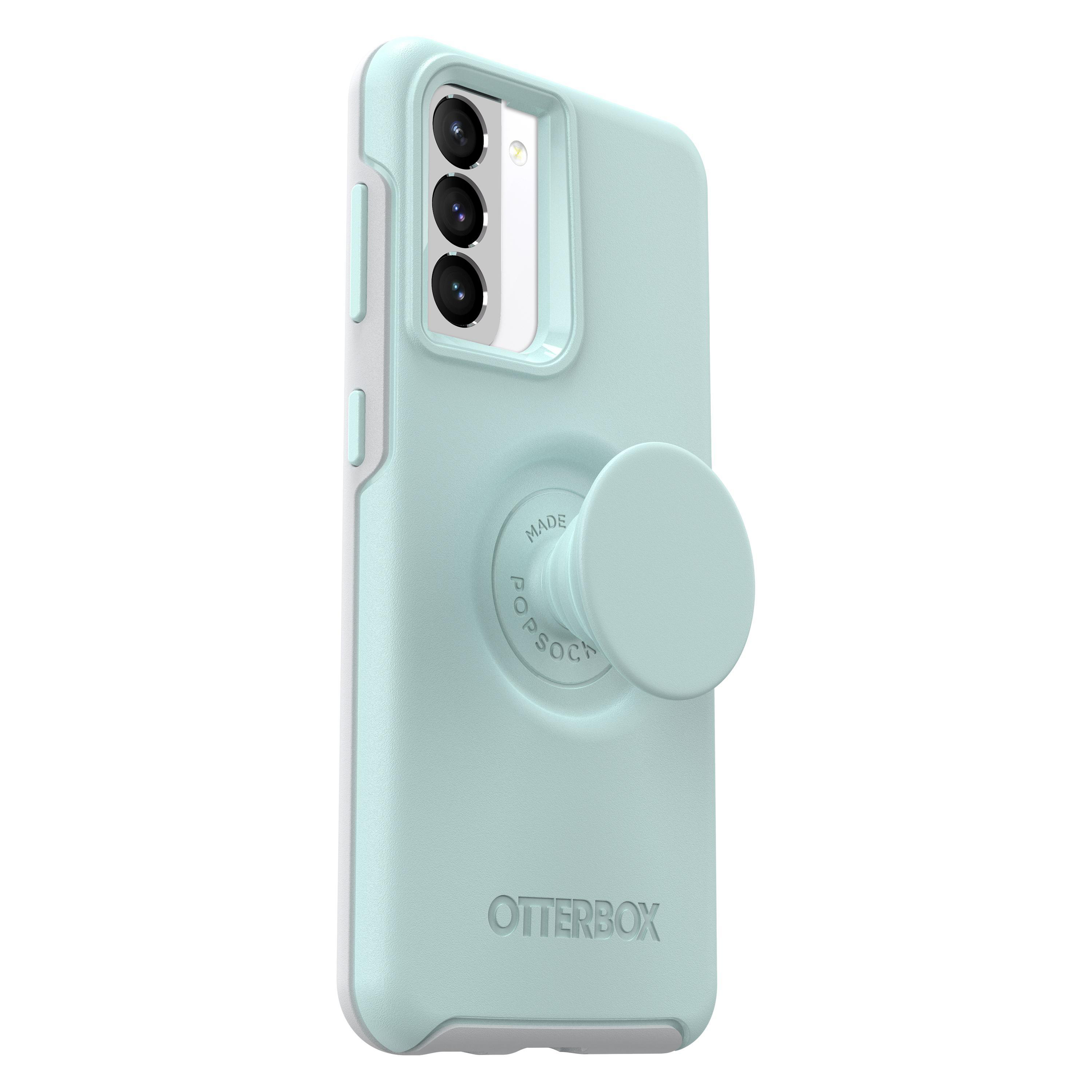 OTTERBOX Otter + Pop Symmetry, Backcover, Samsung, Galaxy S21, Wasserblau