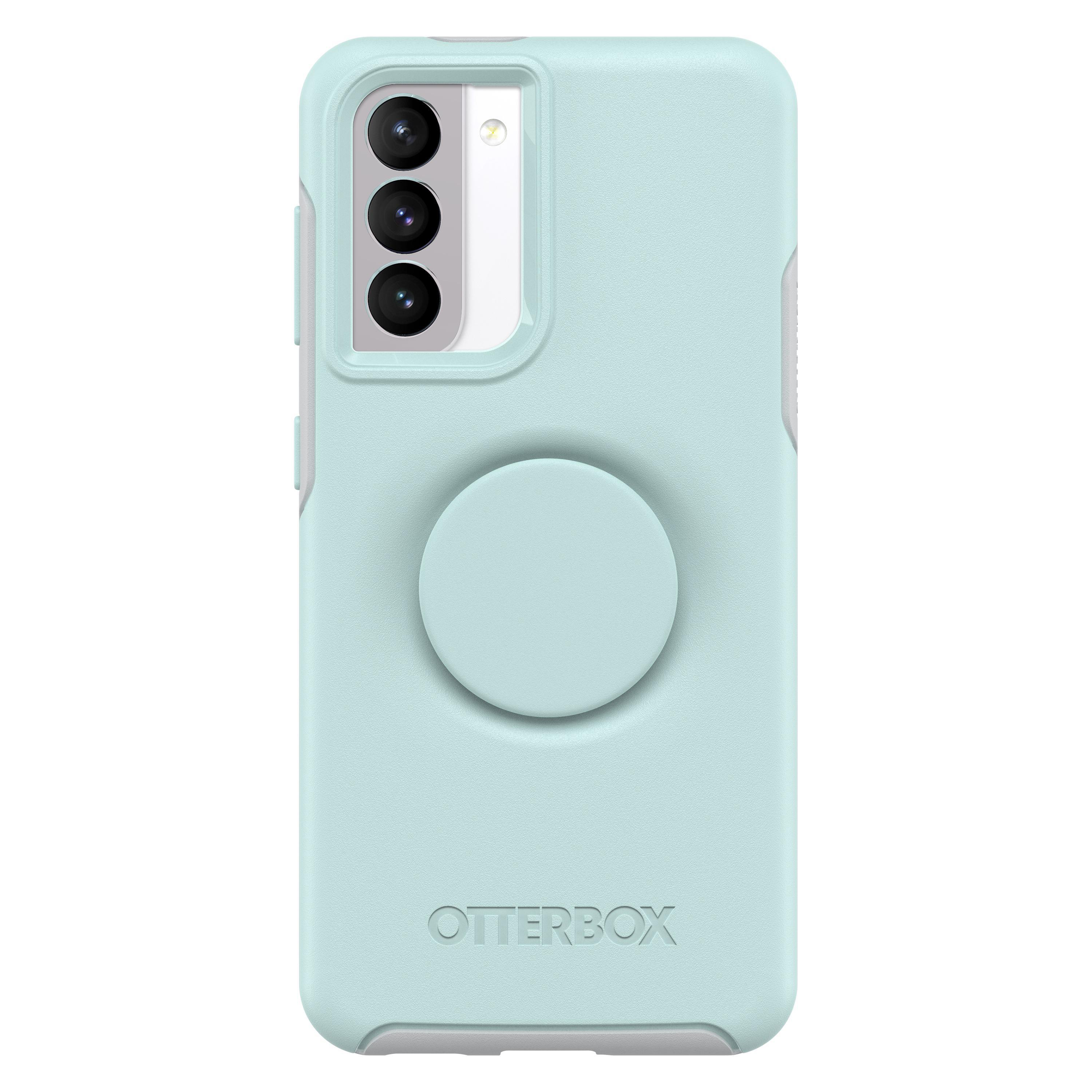 OTTERBOX Otter + Pop Symmetry, Backcover, Samsung, Galaxy S21, Wasserblau
