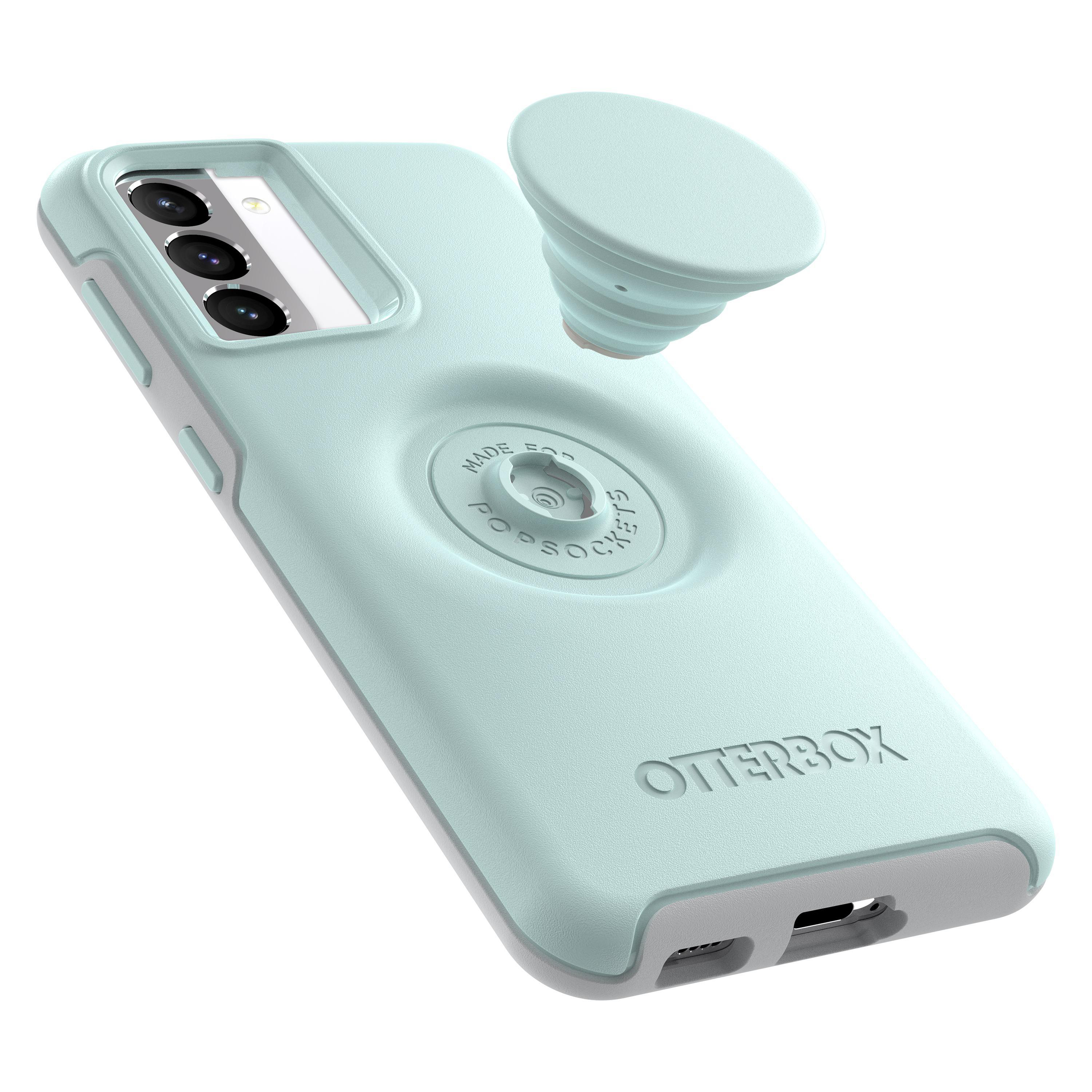 OTTERBOX Otter + Pop Symmetry, Backcover, Samsung, Galaxy S21, Wasserblau