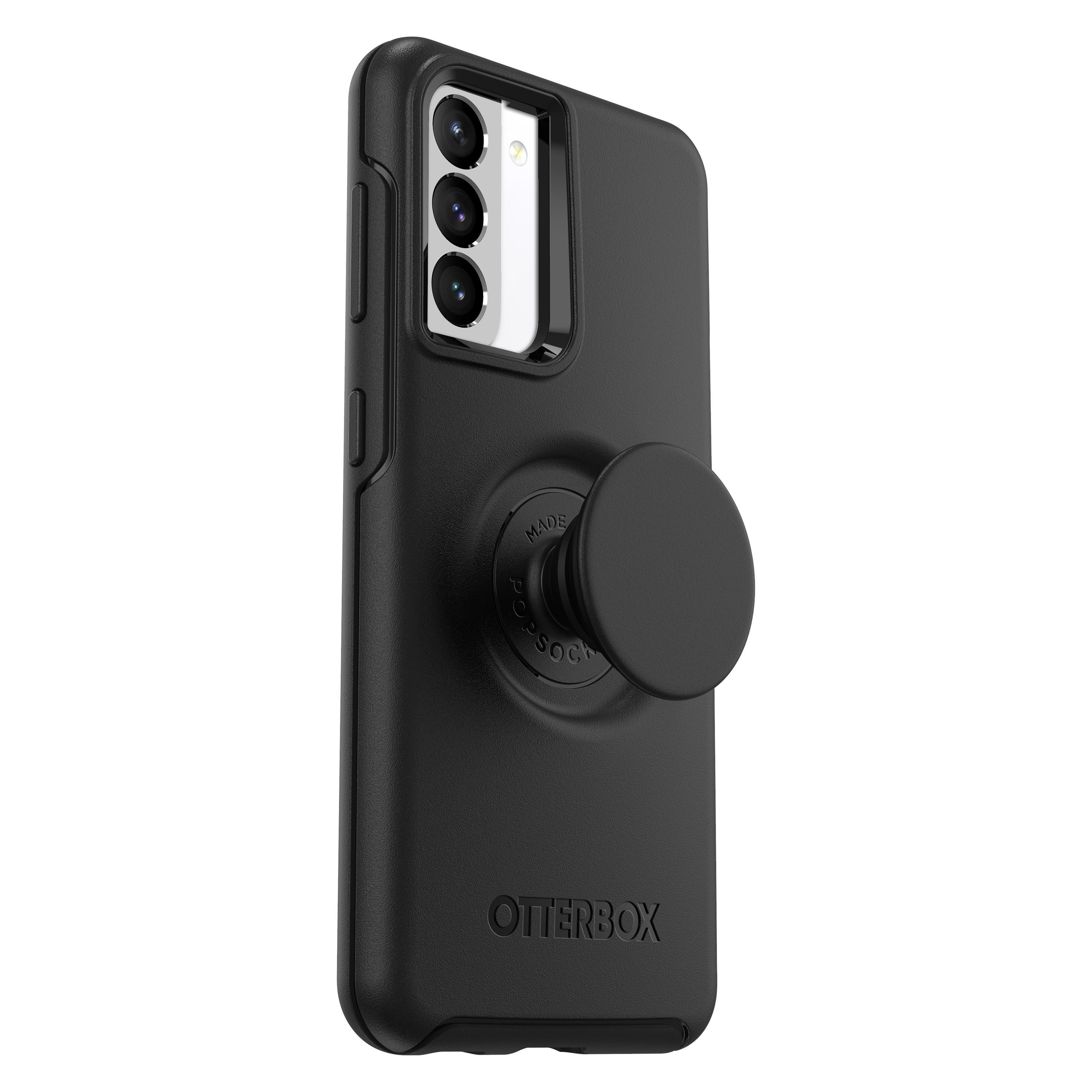 OTTERBOX Otter + Pop Symmetry, Backcover, Samsung, Galaxy S21, Schwarz