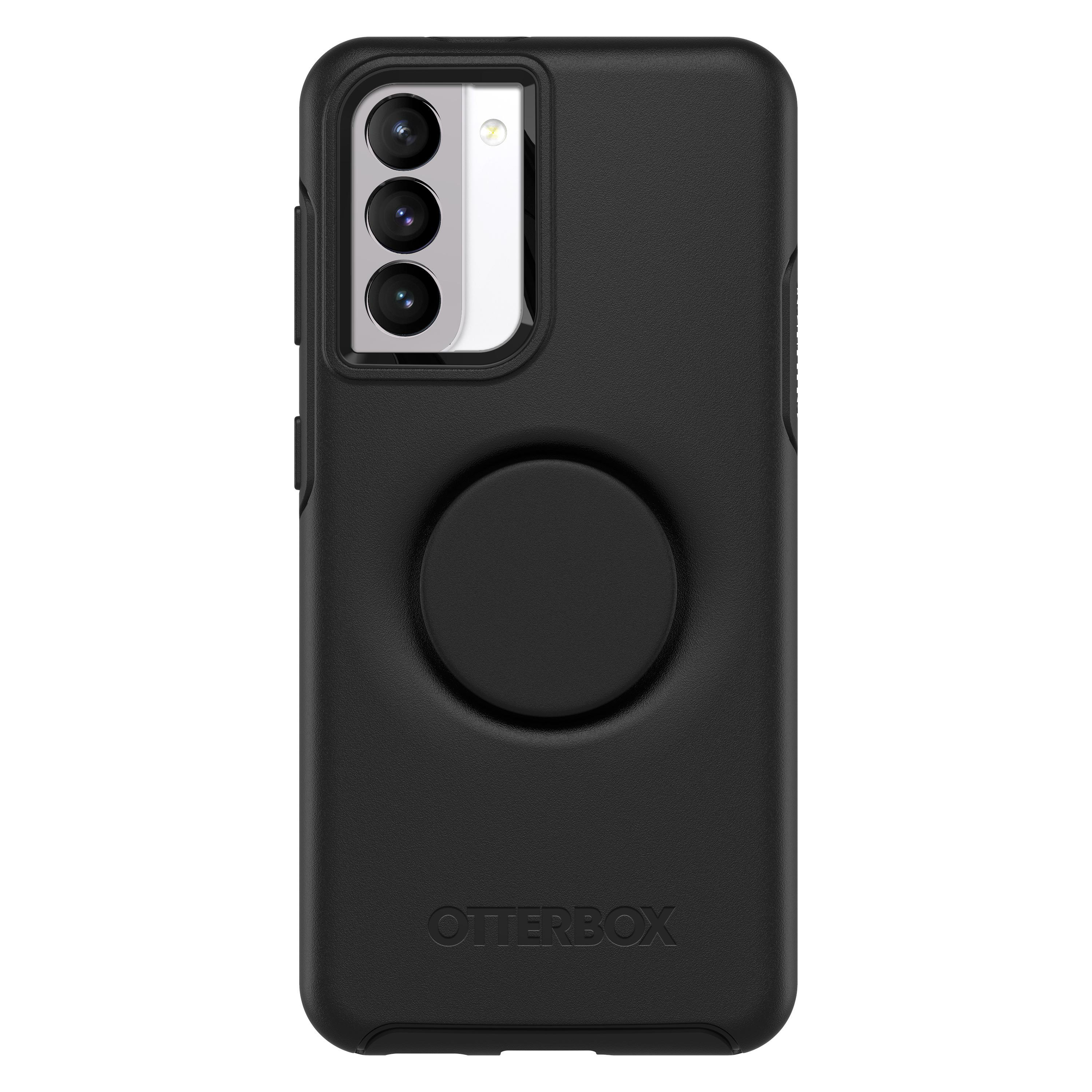 OTTERBOX Otter + Pop Symmetry, Backcover, Samsung, Galaxy S21, Schwarz