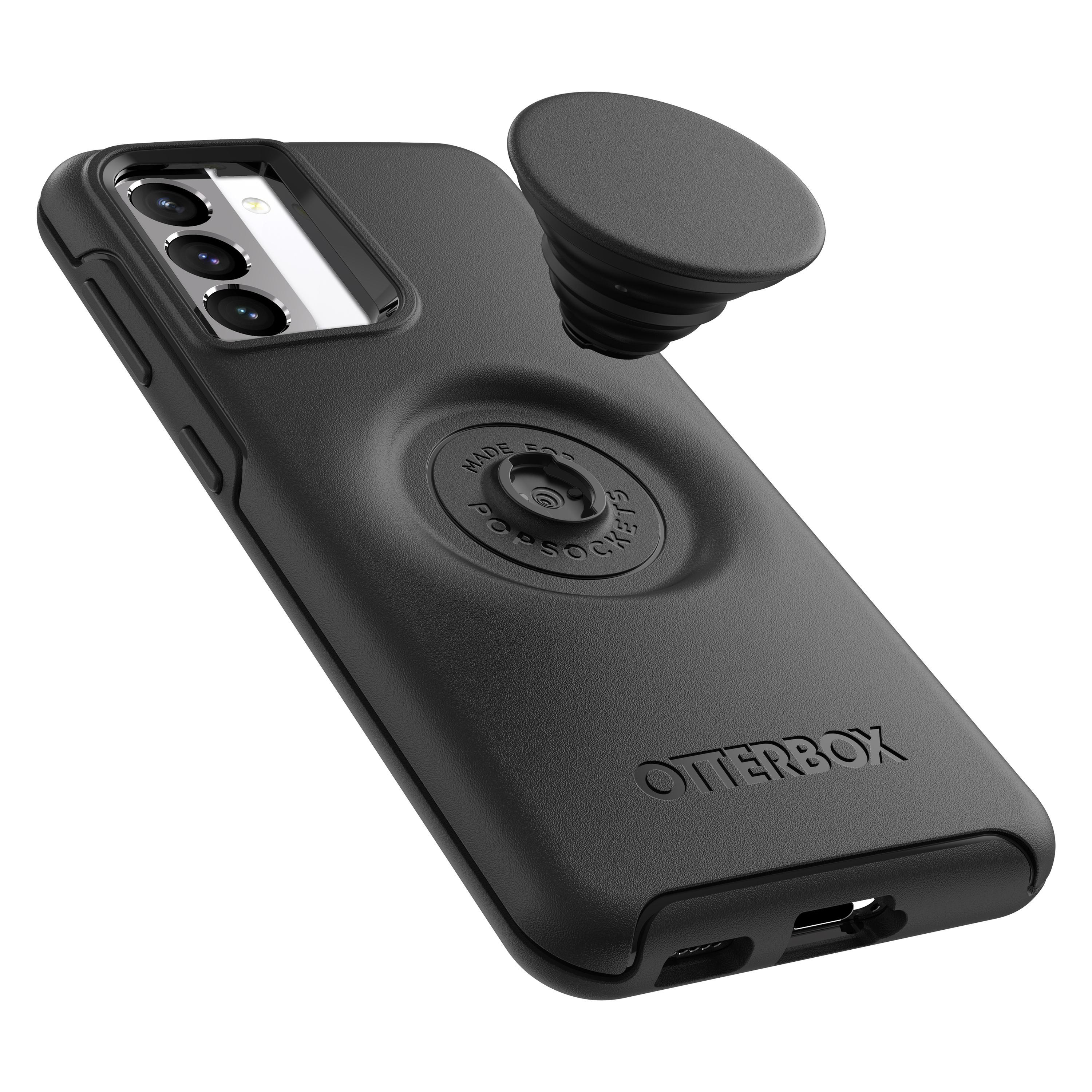 OTTERBOX Otter + Pop Symmetry, Backcover, Samsung, Galaxy S21, Schwarz