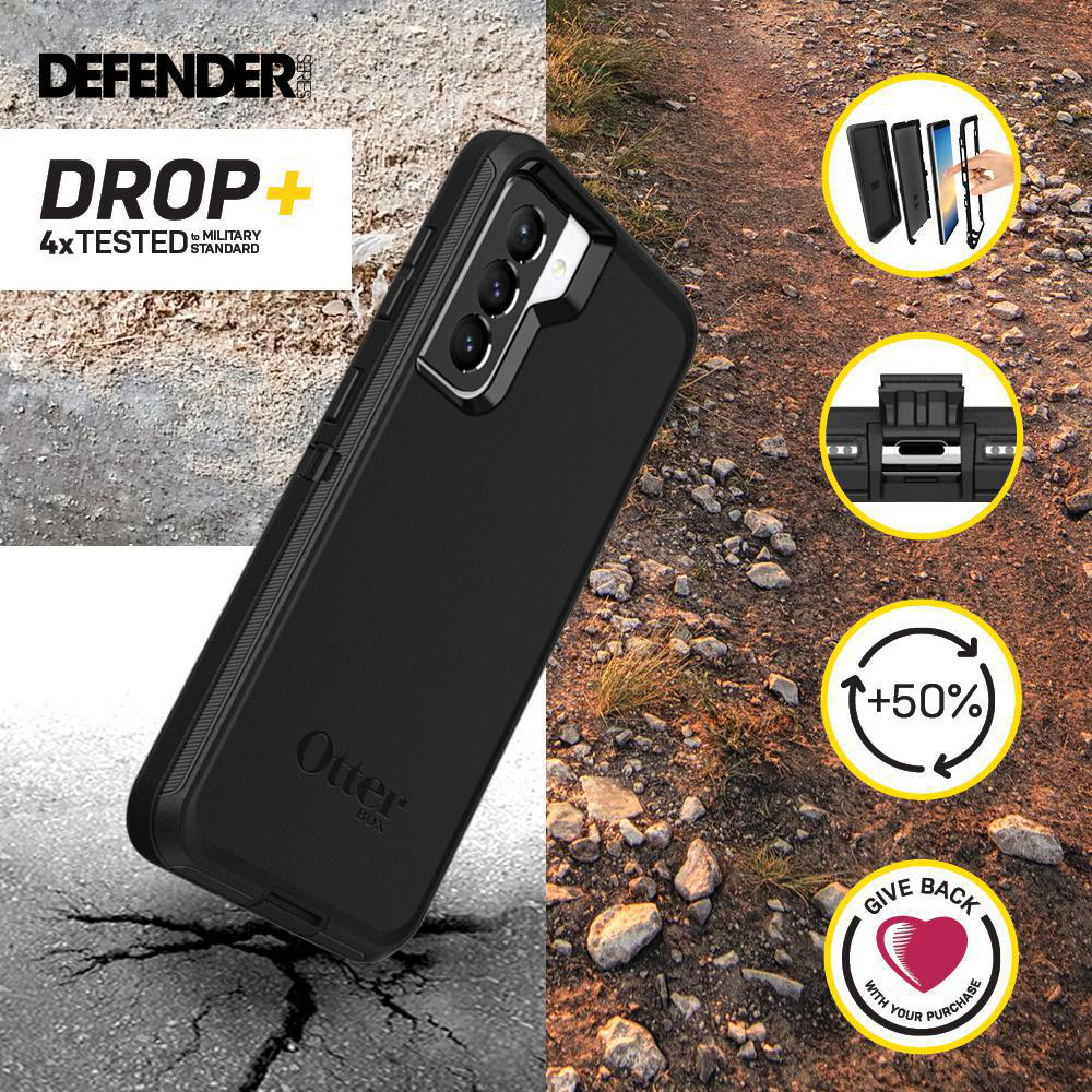 OTTERBOX Defender, Backcover, Samsung, Galaxy S21, Schwarz