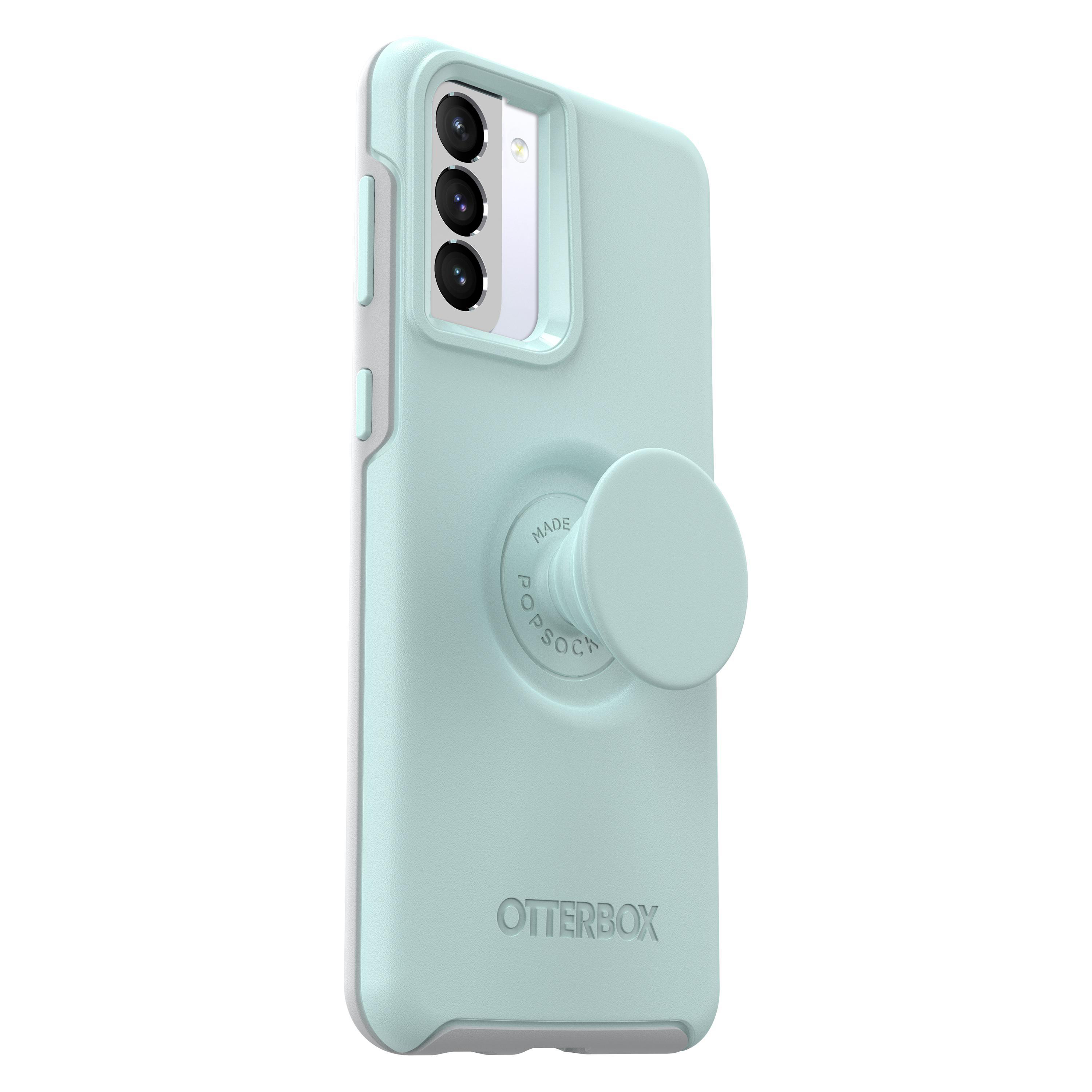 OTTERBOX Otter + Pop Symmetry, Backcover, Samsung, Galaxy S21+, Wasserblau
