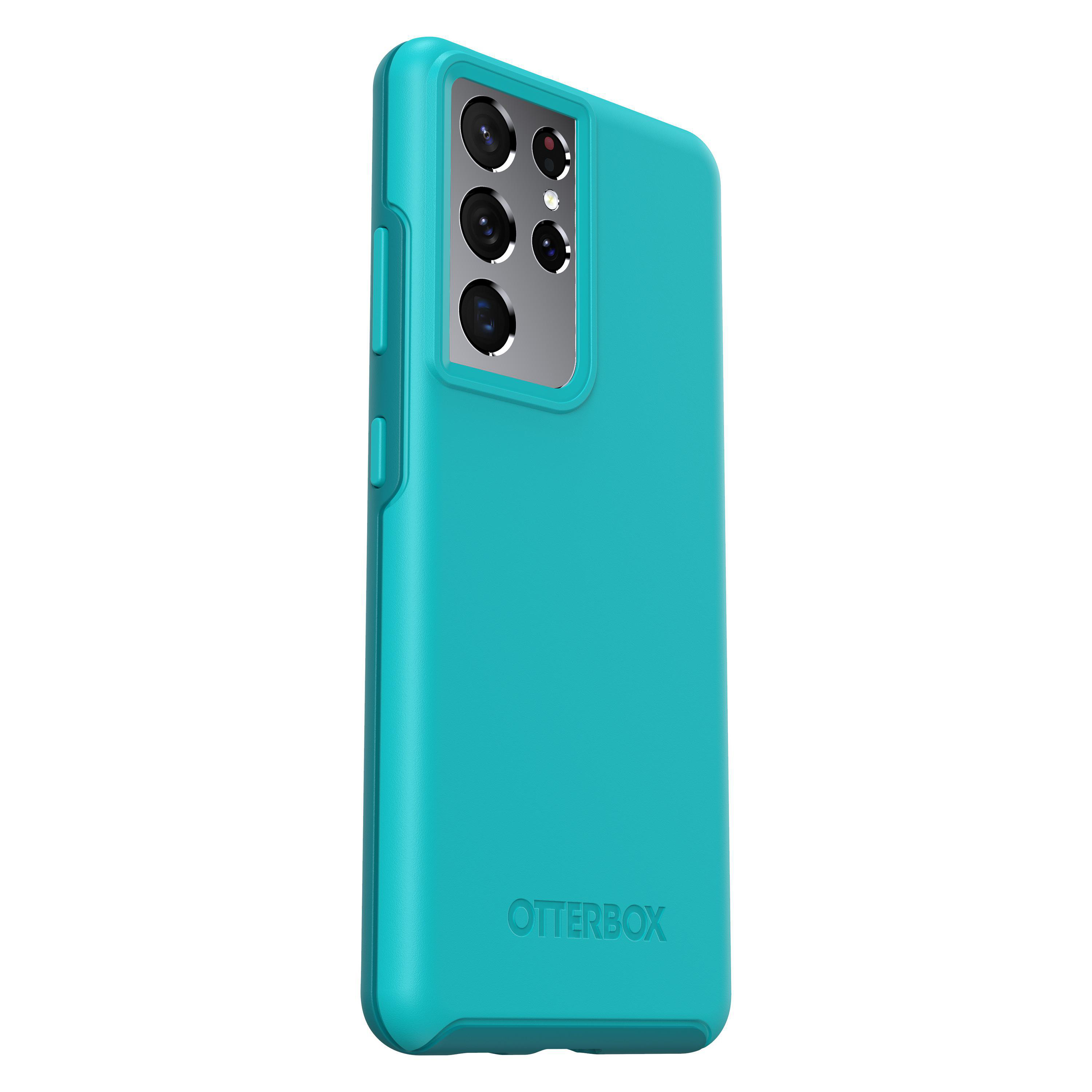 OTTERBOX Symmetry, Backcover, Samsung, Galaxy S21 Ultra, Kandiszucker blau