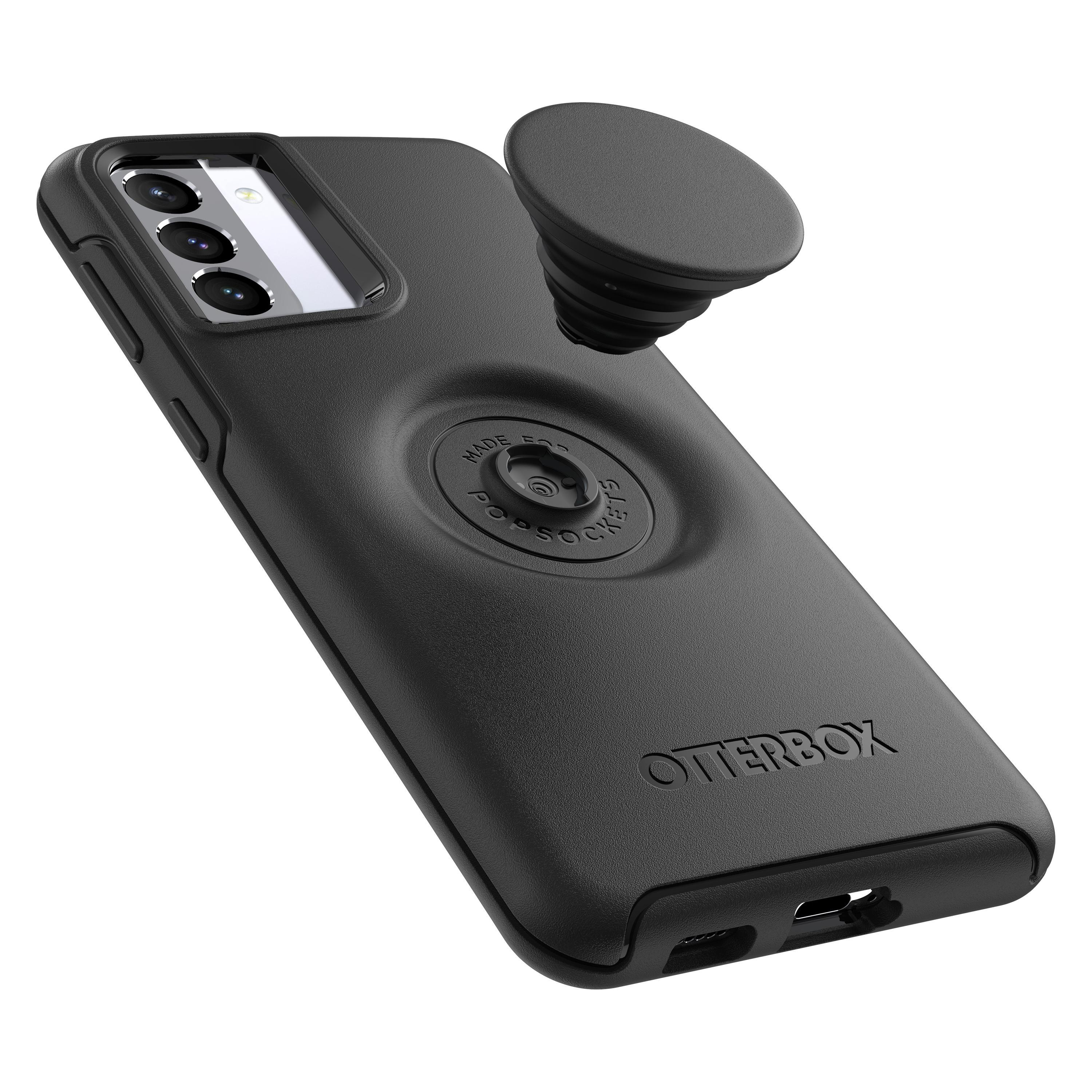 OTTERBOX Otter + Pop Symmetry, Backcover, Samsung, Galaxy S21+, Schwarz