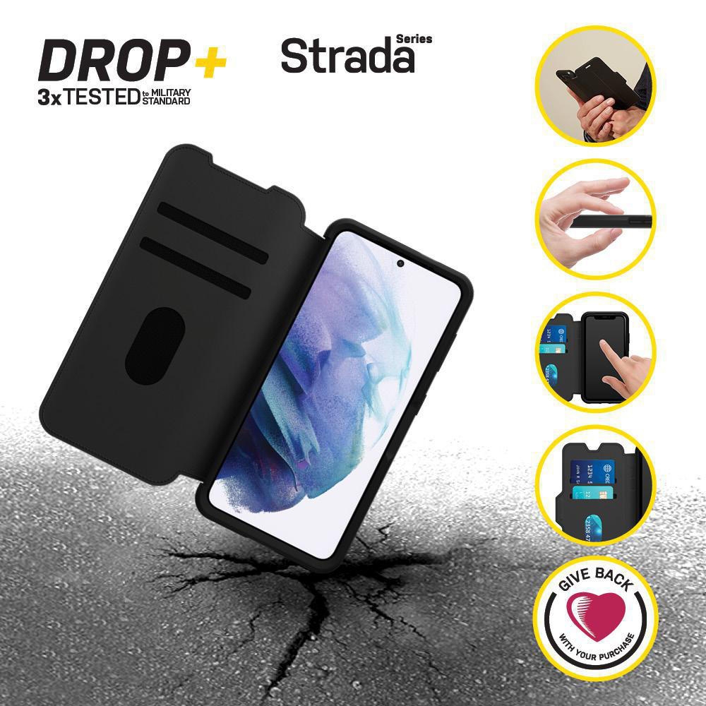 OTTERBOX Strada, Full Cover, Samsung, Galaxy S21+, Schwarz