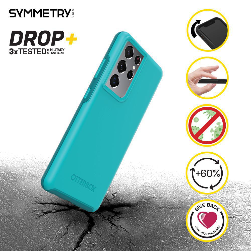 OTTERBOX Symmetry, Backcover, Samsung, Galaxy S21 Ultra, Kandiszucker blau