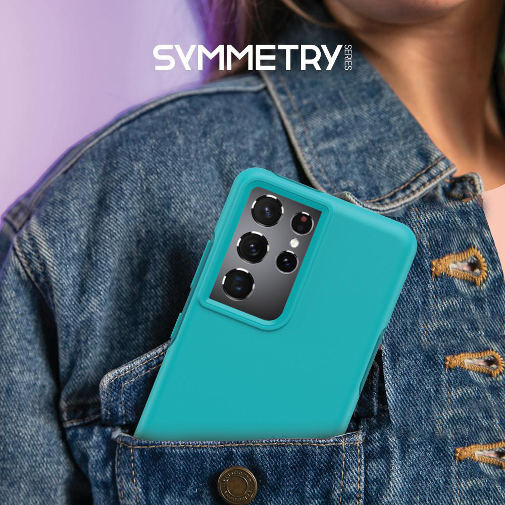 OTTERBOX Symmetry, Backcover, Samsung, Galaxy S21 Ultra, Kandiszucker blau