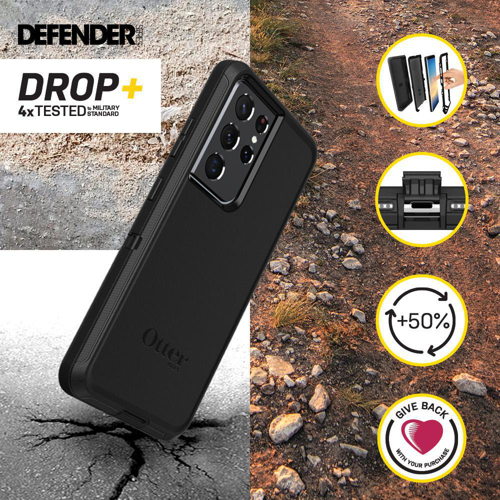 OTTERBOX Defender, Backcover, Samsung, Galaxy S21 Ultra, Schwarz