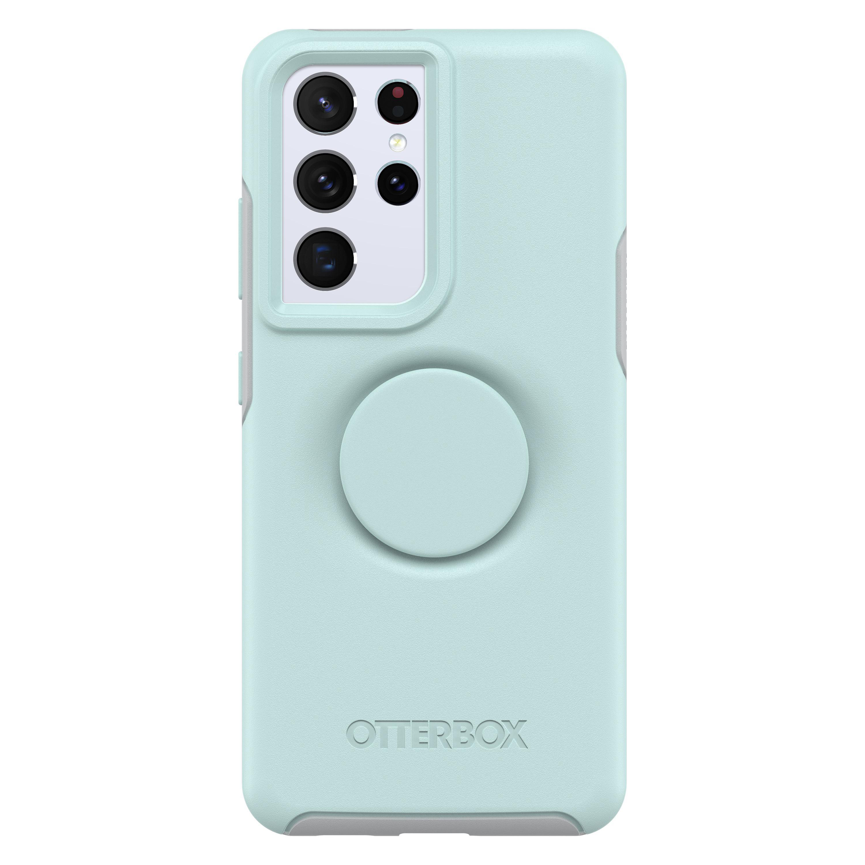 OTTERBOX Otter + Pop Symmetry, Backcover, Samsung, Galaxy S21 Ultra, Wasserblau