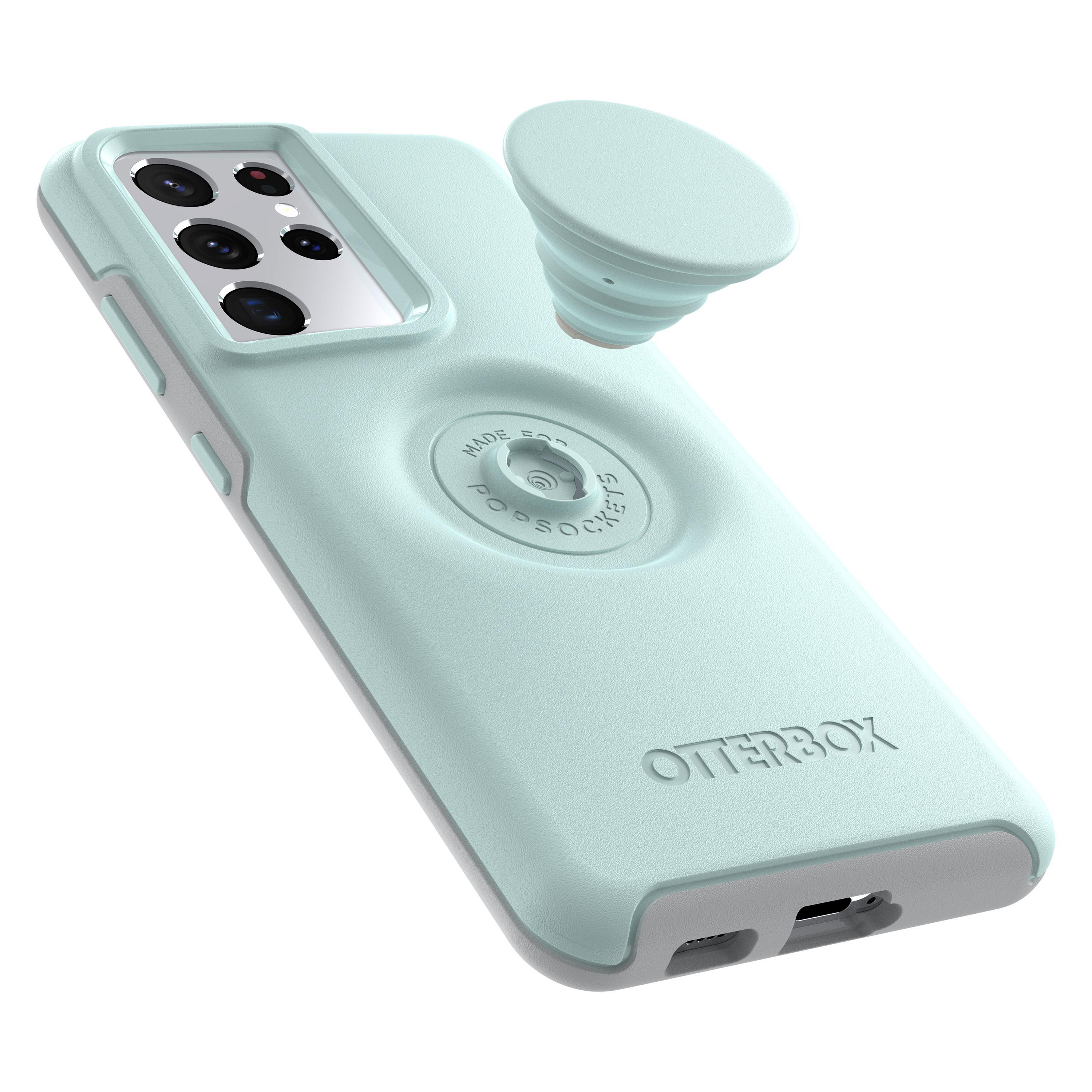 OTTERBOX Otter + Pop Symmetry, Backcover, Samsung, Galaxy S21 Ultra, Wasserblau