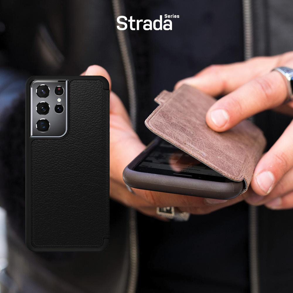 OTTERBOX Strada, Full Cover, Samsung, Galaxy S21 Ultra, Schwarz