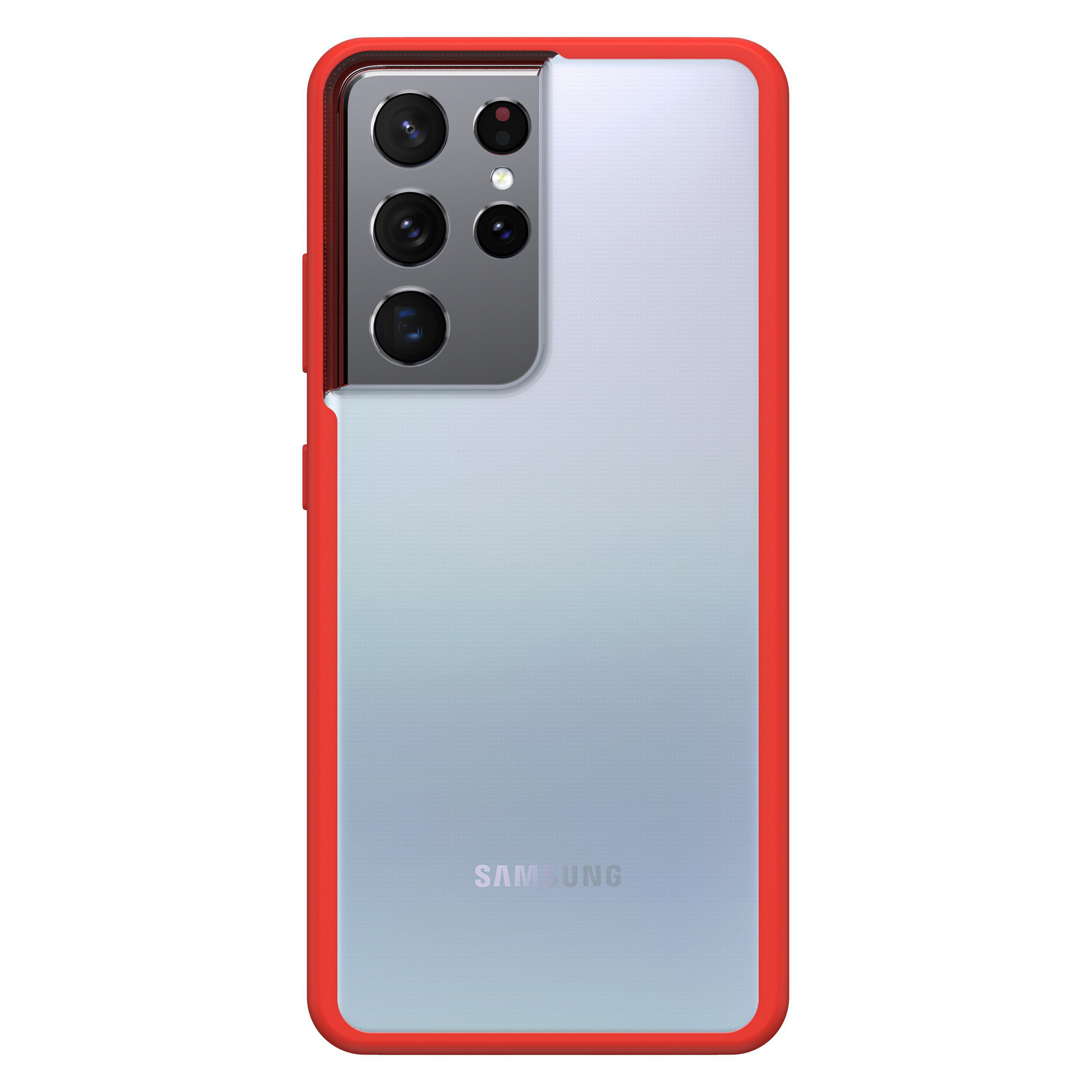 OTTERBOX React, Backcover, Samsung, Galaxy S21 Ultra, Transparent/Rot