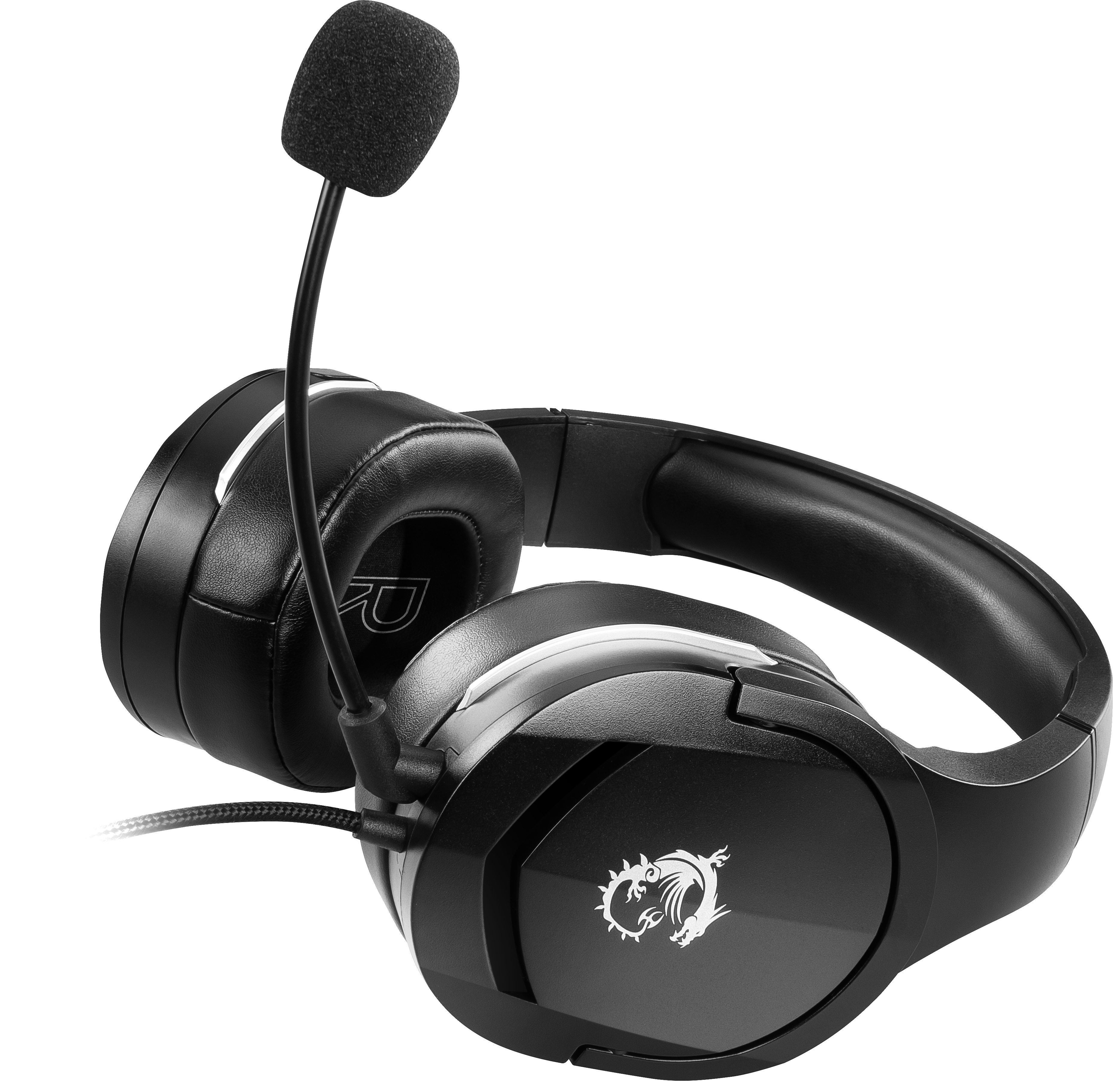 MSI Immerse GH20 Gaming Headset (kabelgebunden, 40 mm Neodym Driver, 20 Hz - 20 Khz, 3,5 mm Klinkenstecker,  schwarz, 245 Gramm, kein RGB)