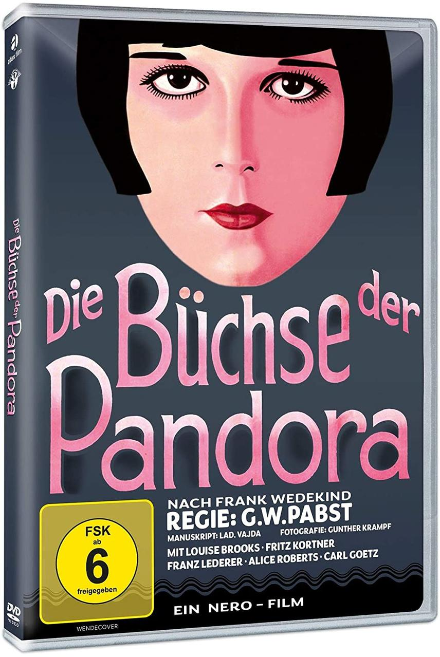 DVD-Cover: 'Die Büchse der Pandora'. Zeigt ein Frauengesicht und Titeltext.