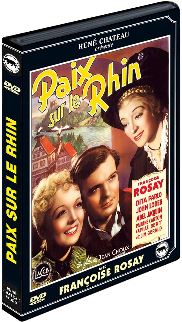 DVD-cover: Drie mensen op de cover. Titel: Paix Sur Le Rhin. Achtergrond: oud gebouw.